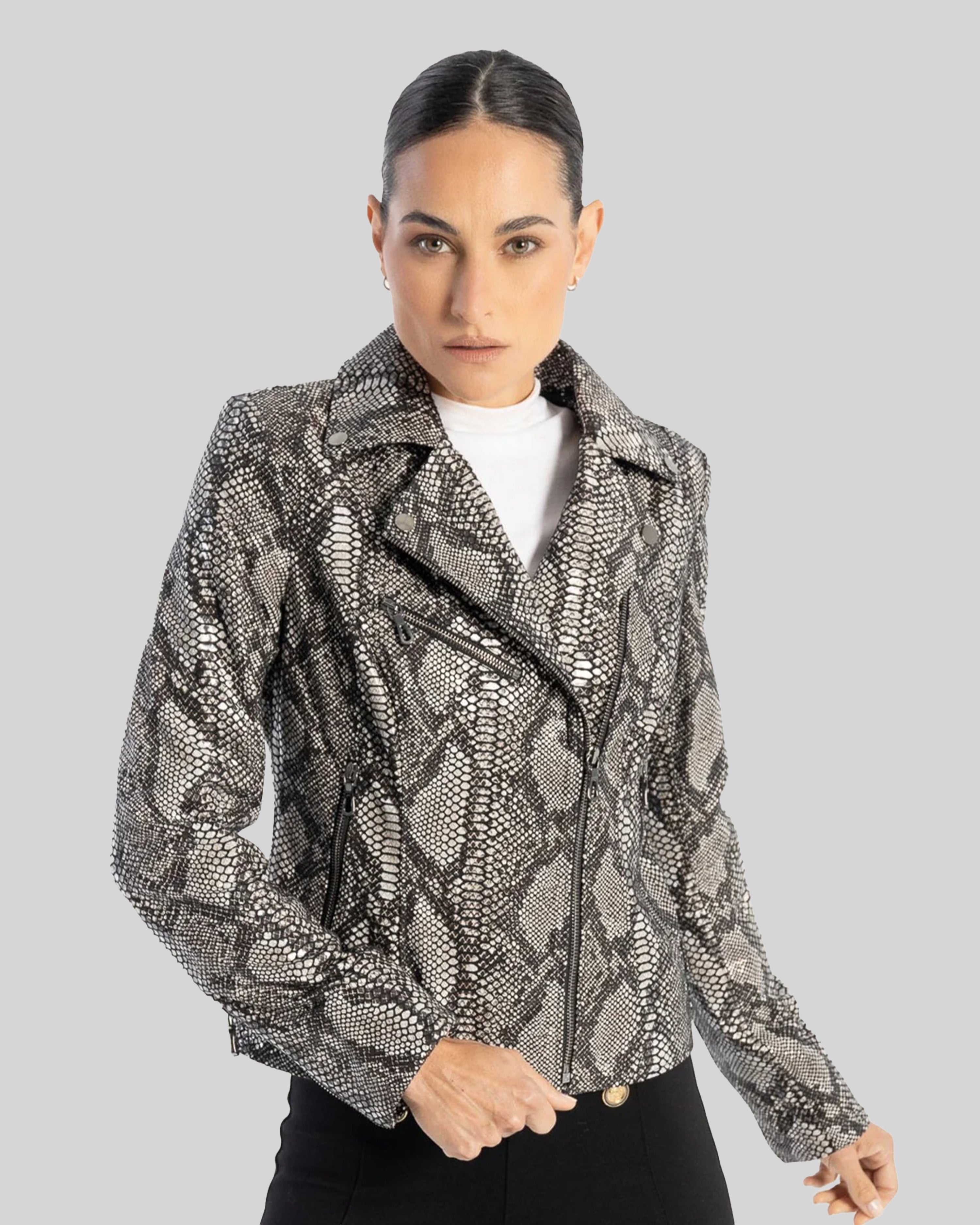 Kaïa Leather Biker jacket
