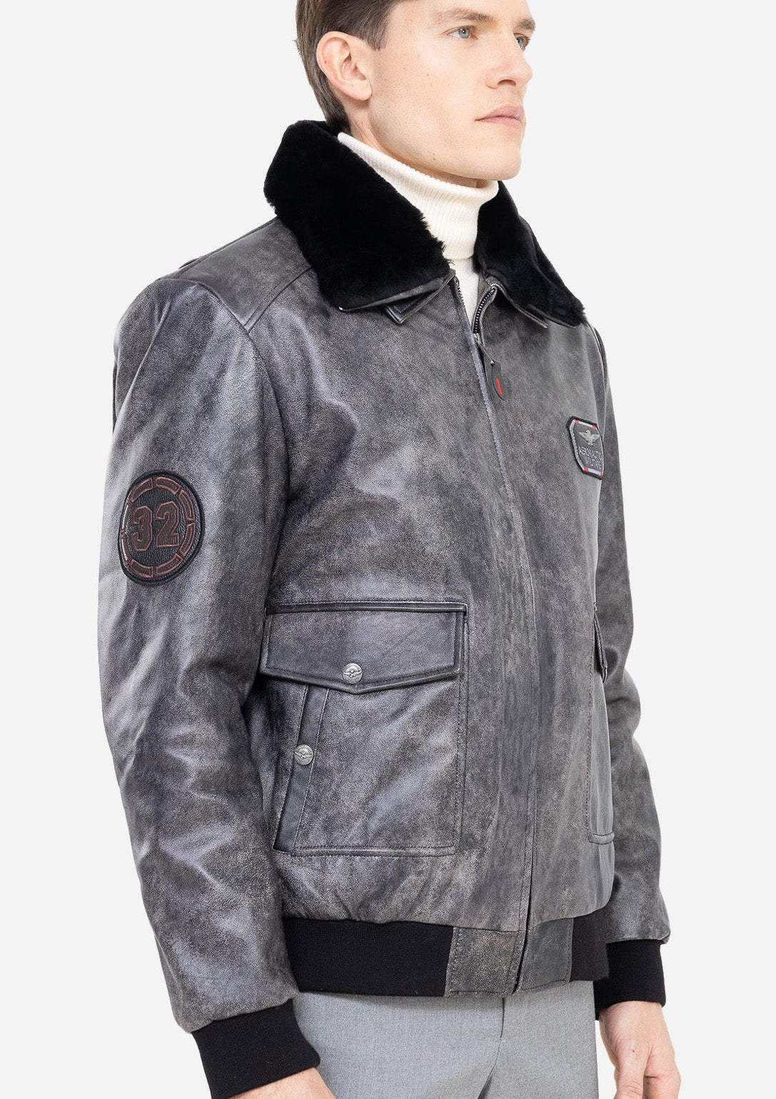 THOM AVIATOR WITH REMOVABLE SHEARLING COLLAR-thumbmail-3