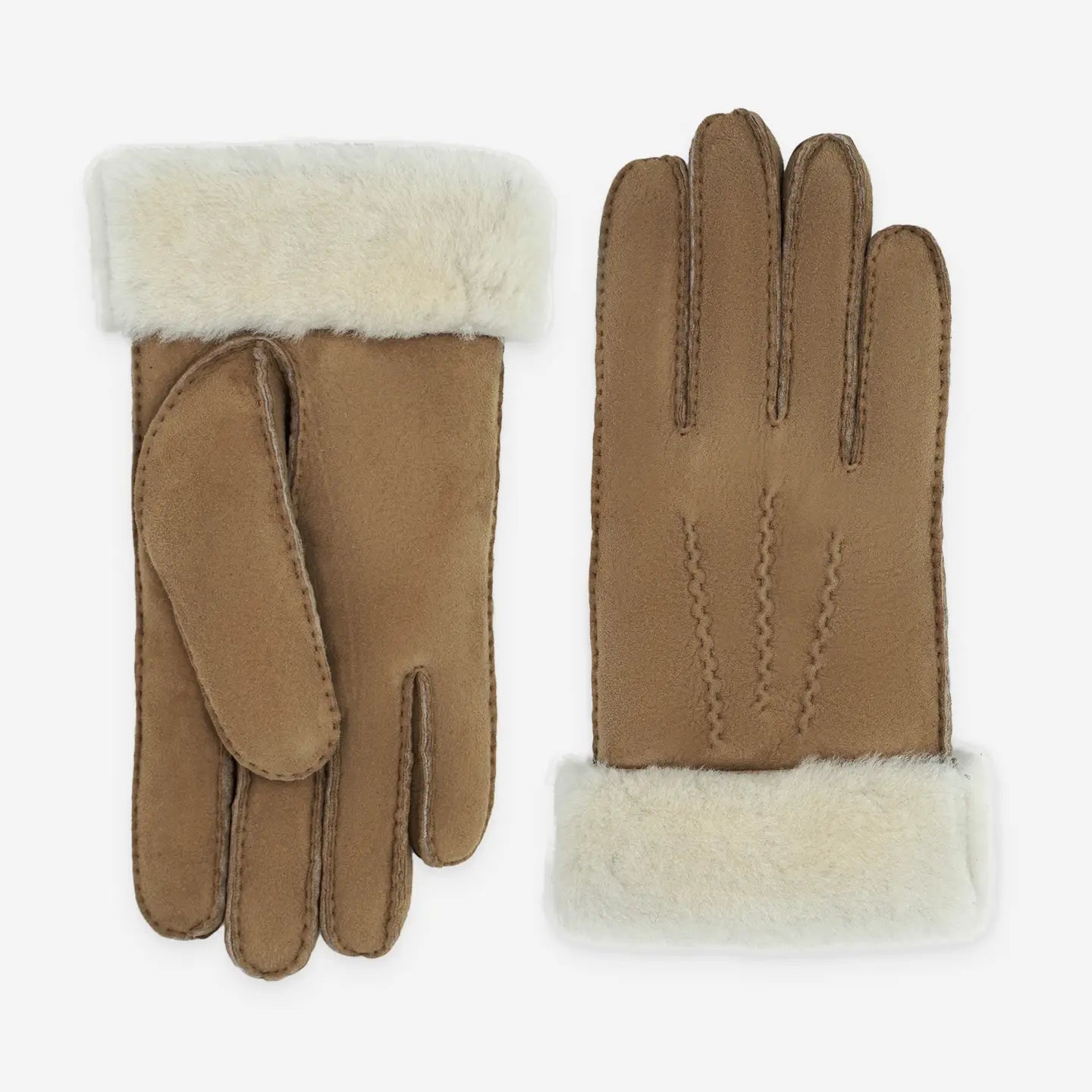 gants en peau de mouton retournée (mérinos)
