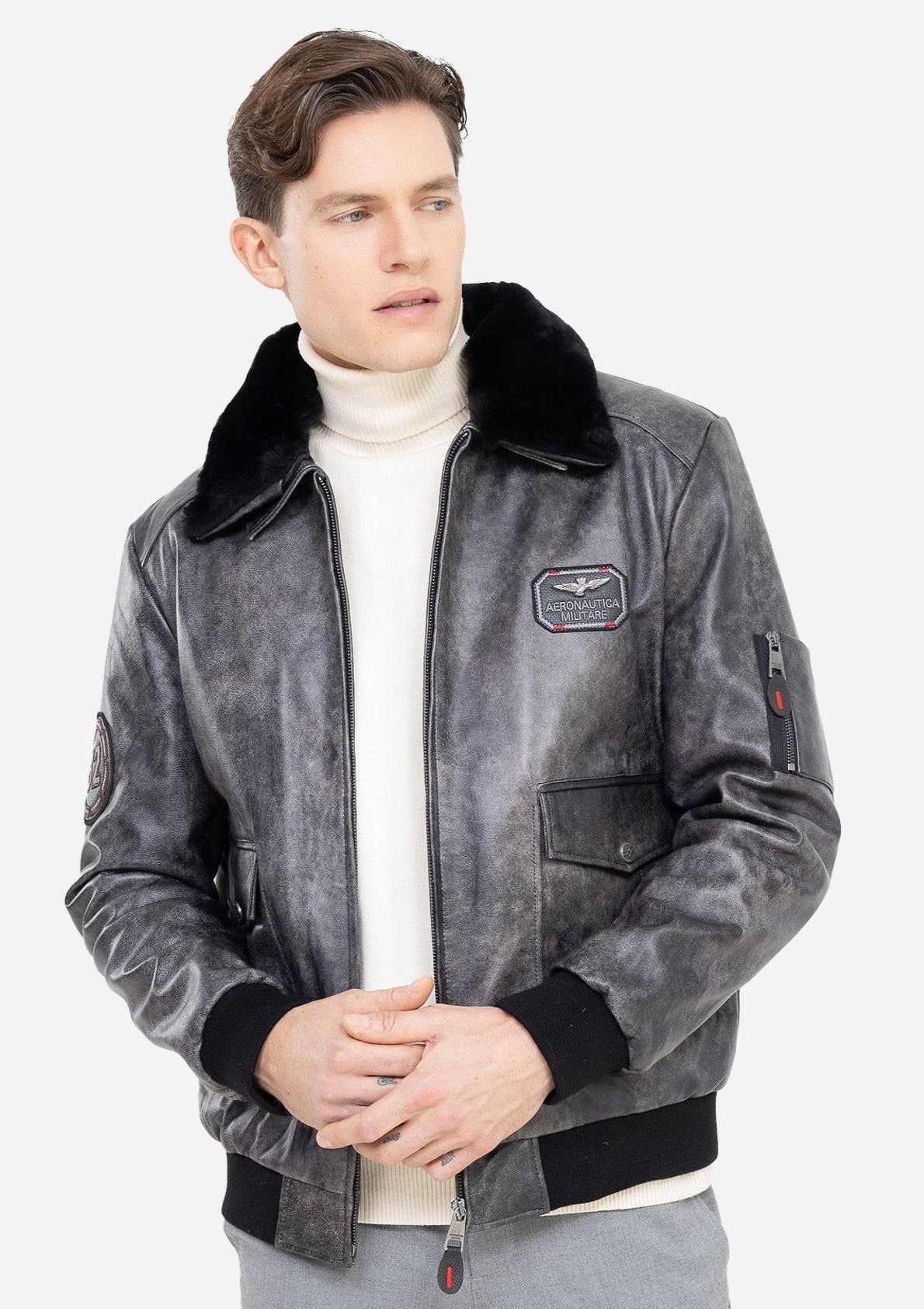 THOM AVIATOR WITH REMOVABLE SHEARLING COLLAR-thumbmail-2