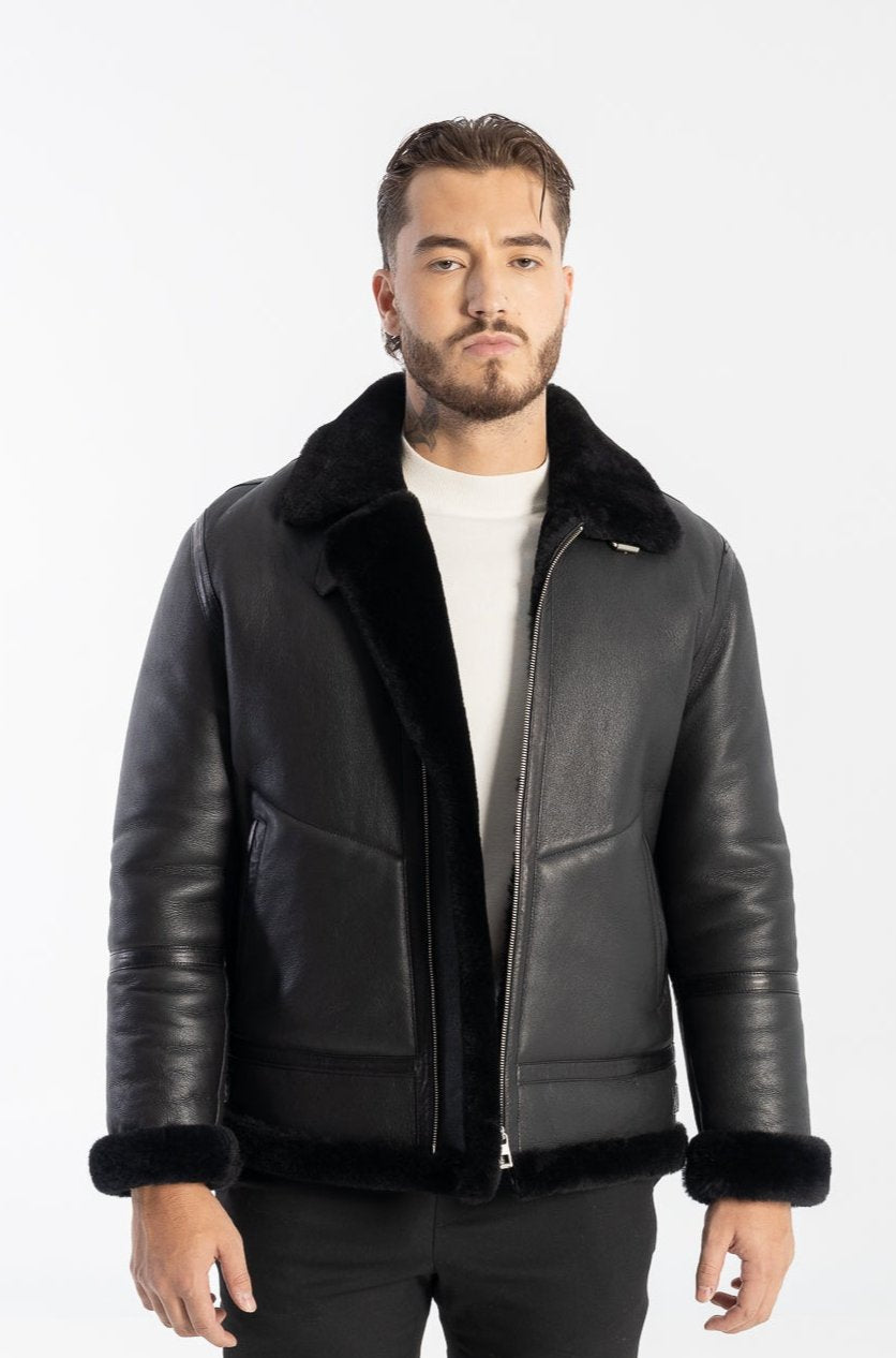 CONOR MEN'S SHEARLING MOTO JACKET-thumbmail-2