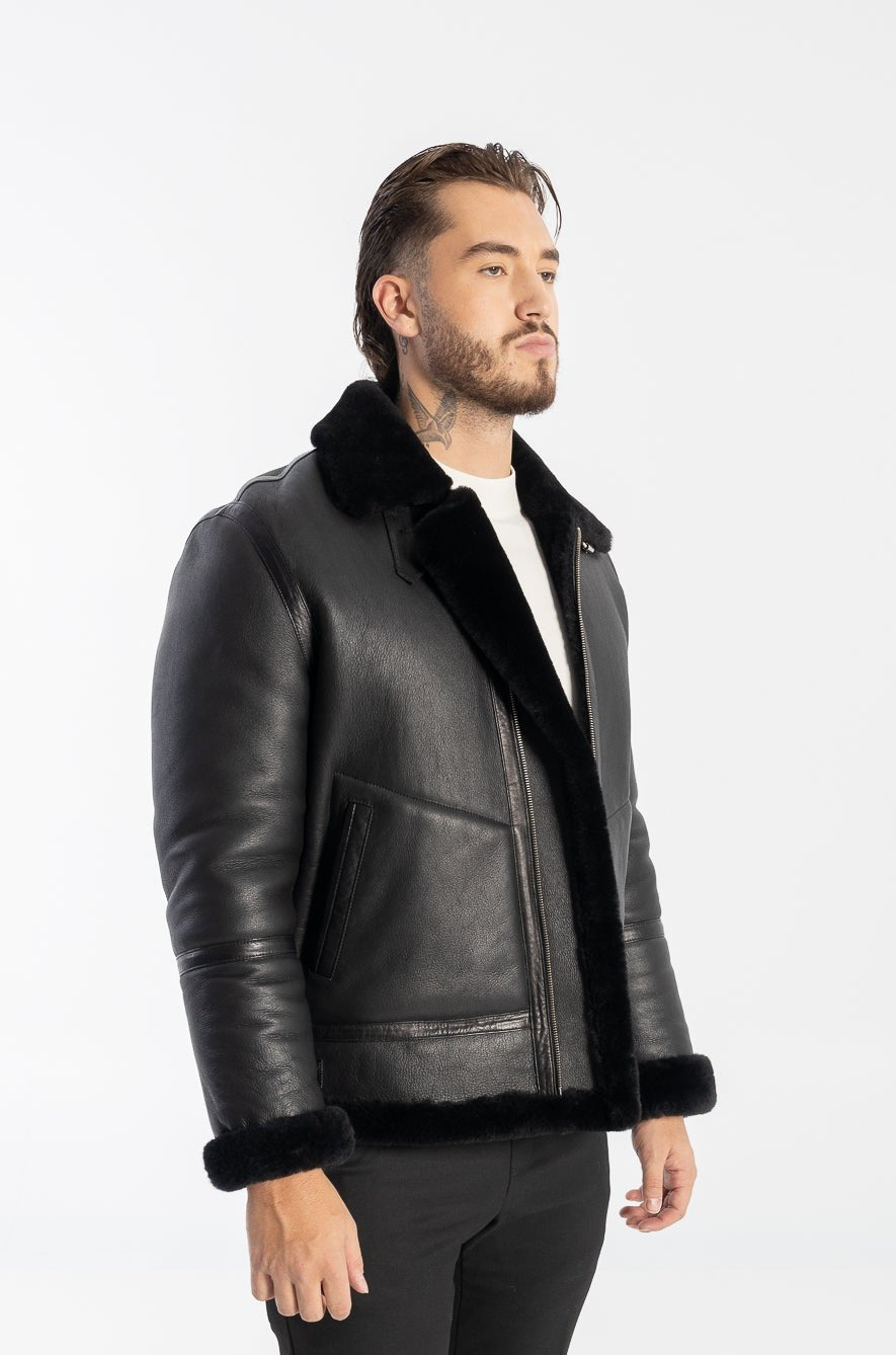 CONOR MEN'S SHEARLING MOTO JACKET-thumbmail-3