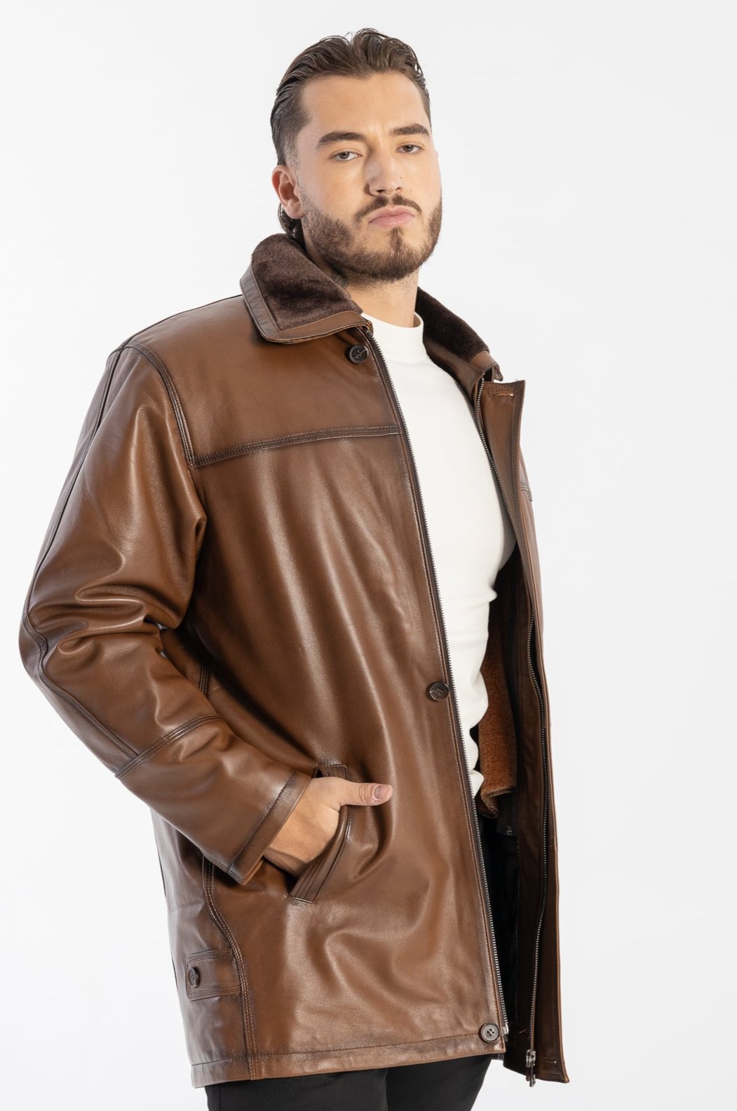Zachary leather coat