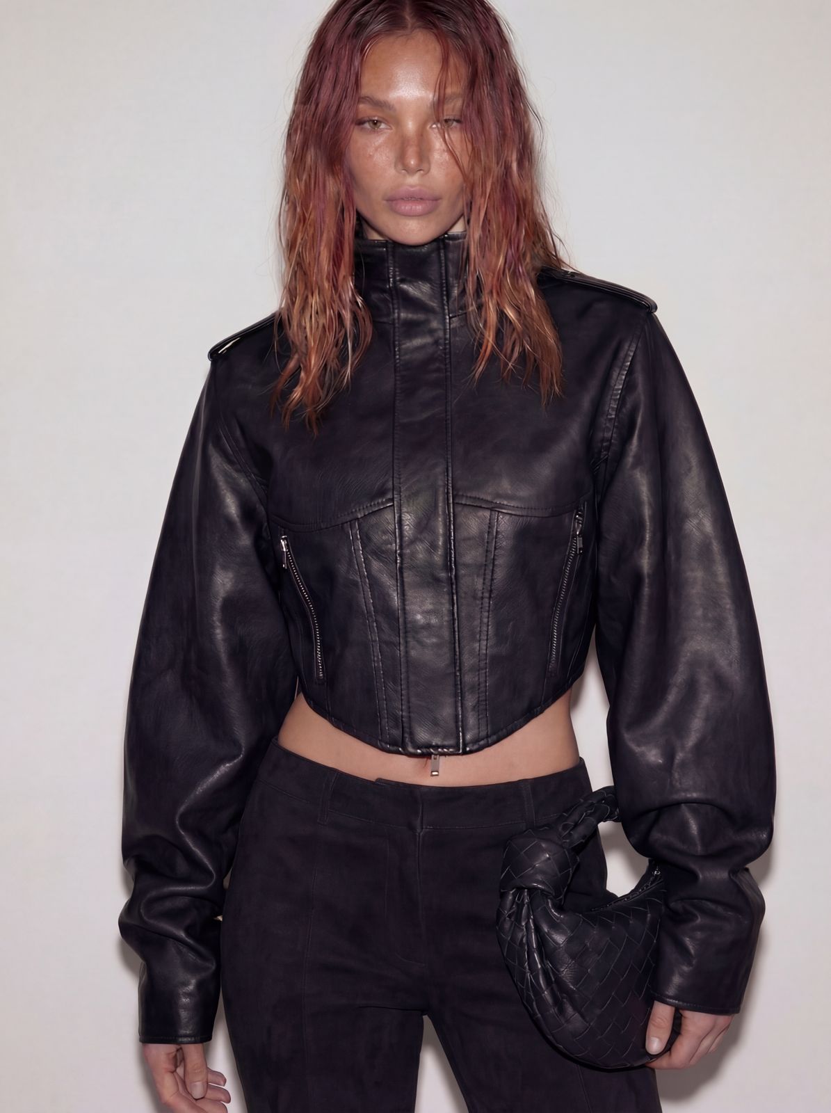 Xena Cropped leather jacket-thumbmail-4