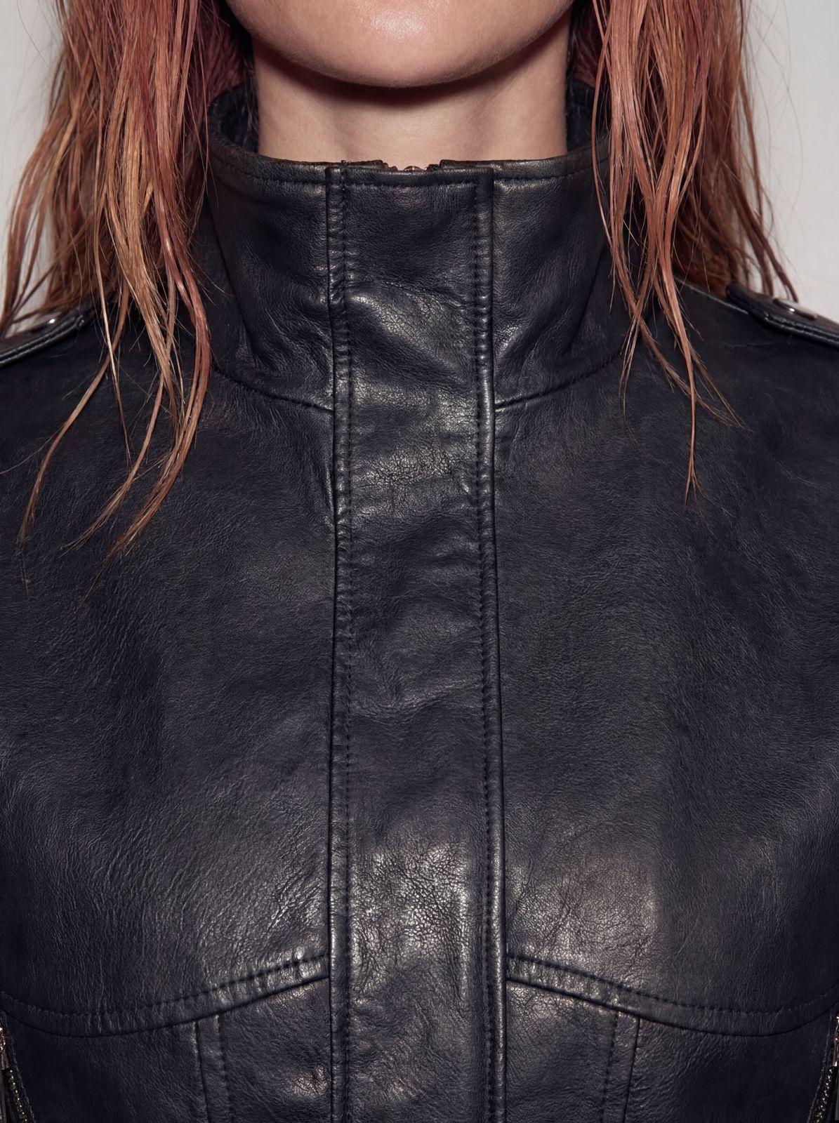 Xena Cropped leather jacket-thumbmail-3