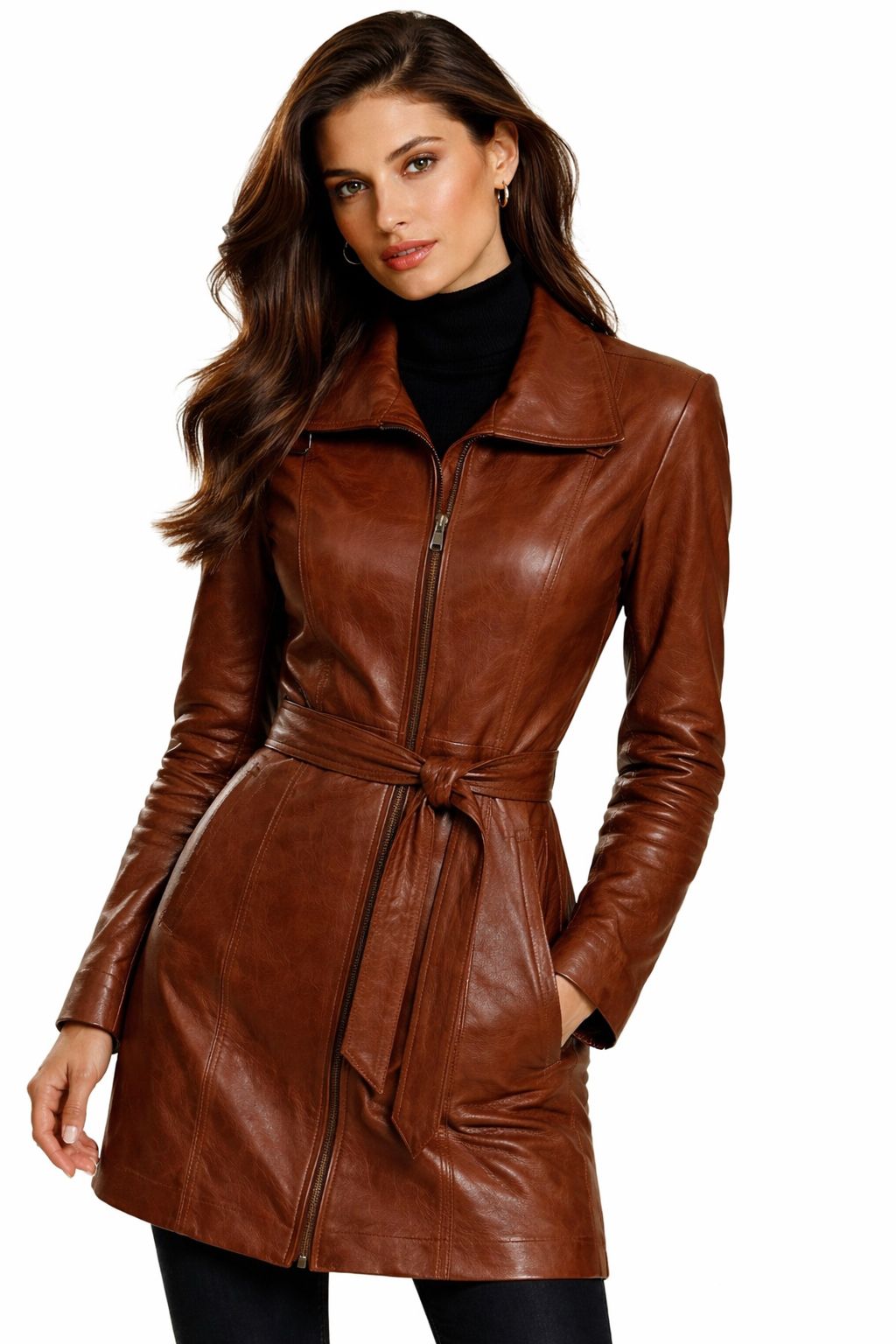 Anastasia  Leather Trench-thumbmail-5