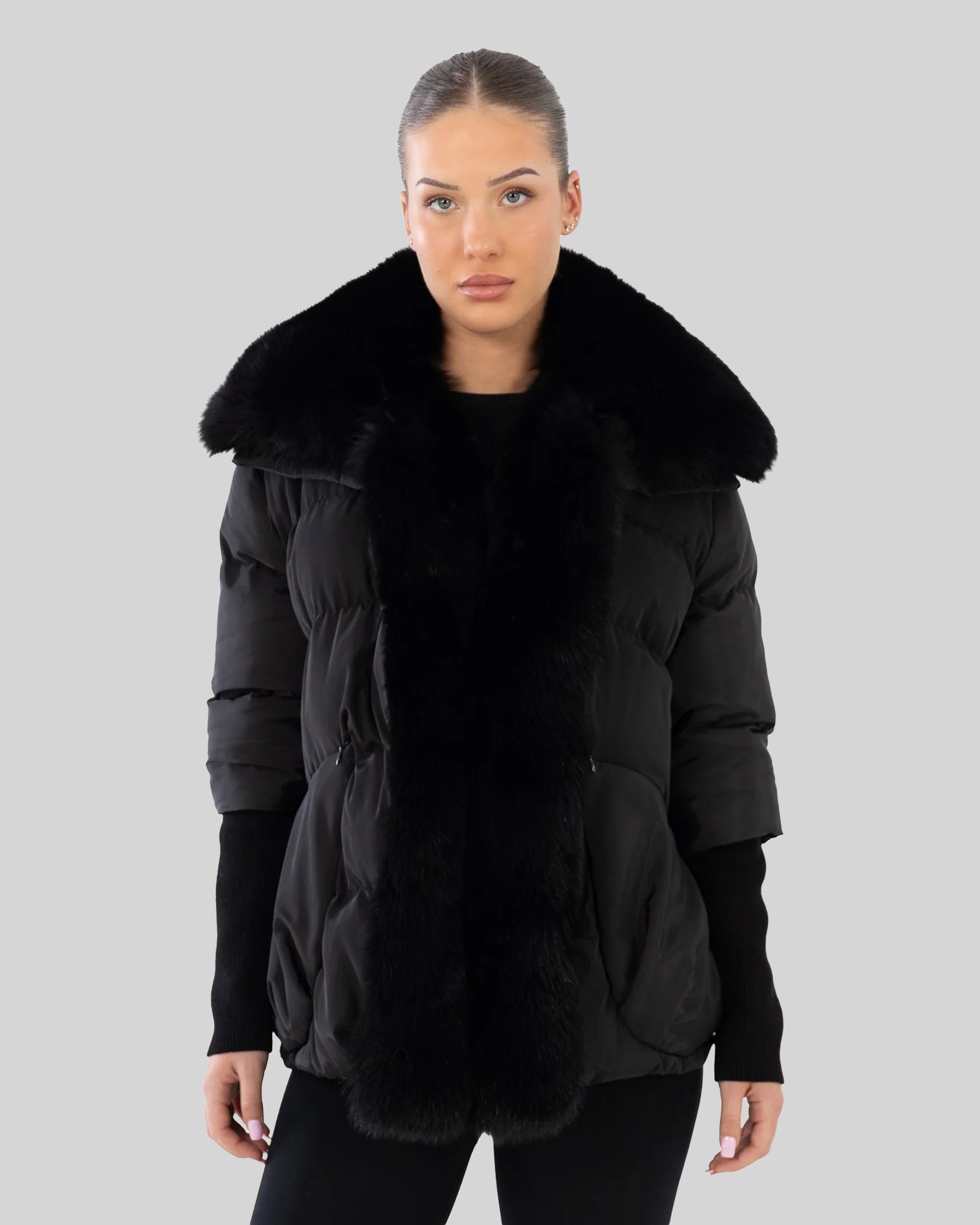Kelly Down Pufffer -BLACK FOX