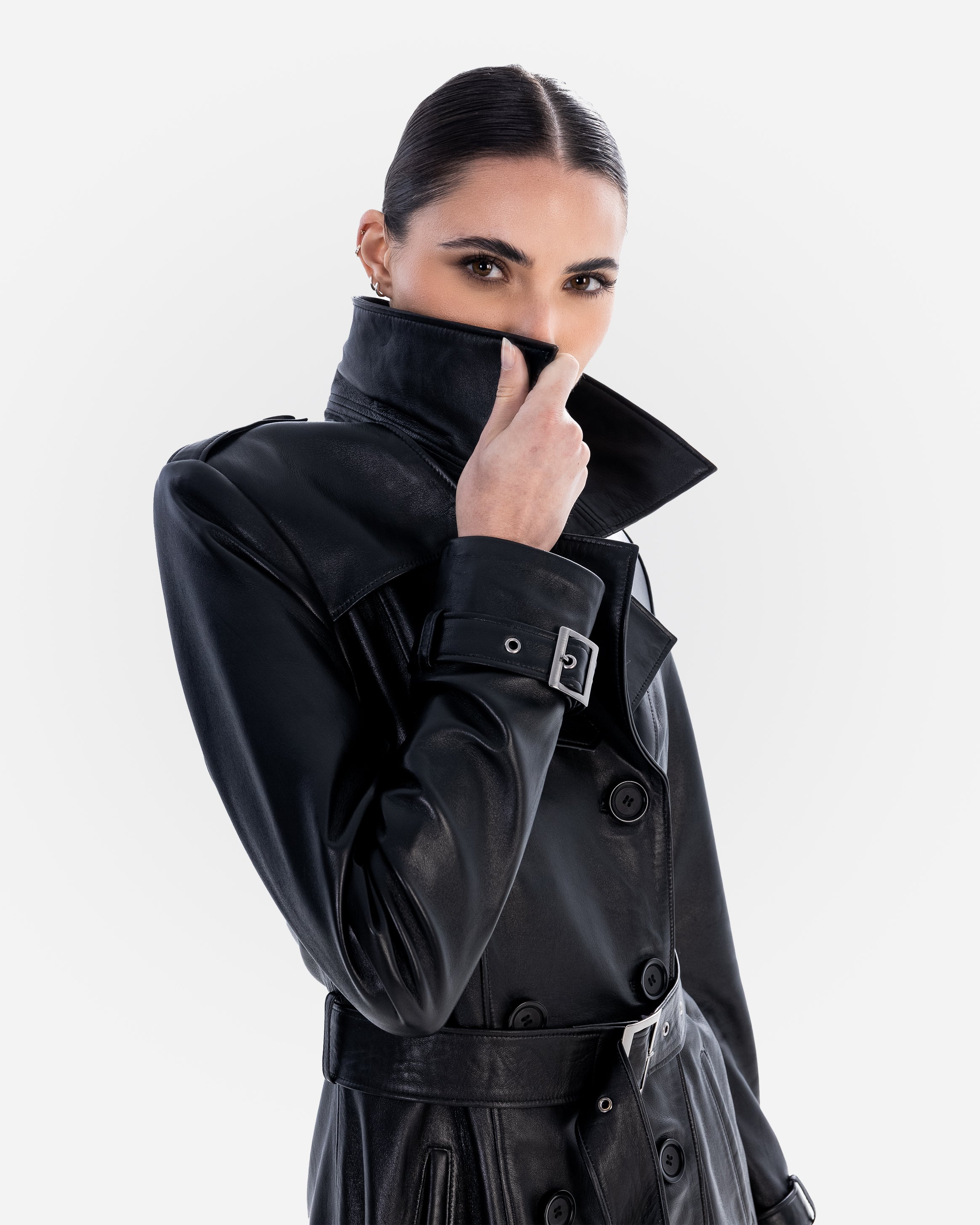 Trench-coat en cuir Adèle-thumbmail-5
