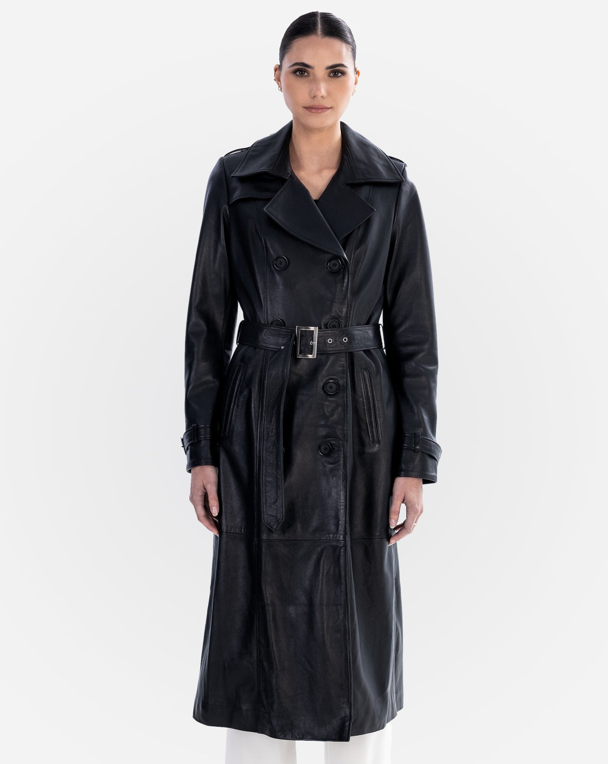 Trench-coat en cuir Adèle-thumbmail-4