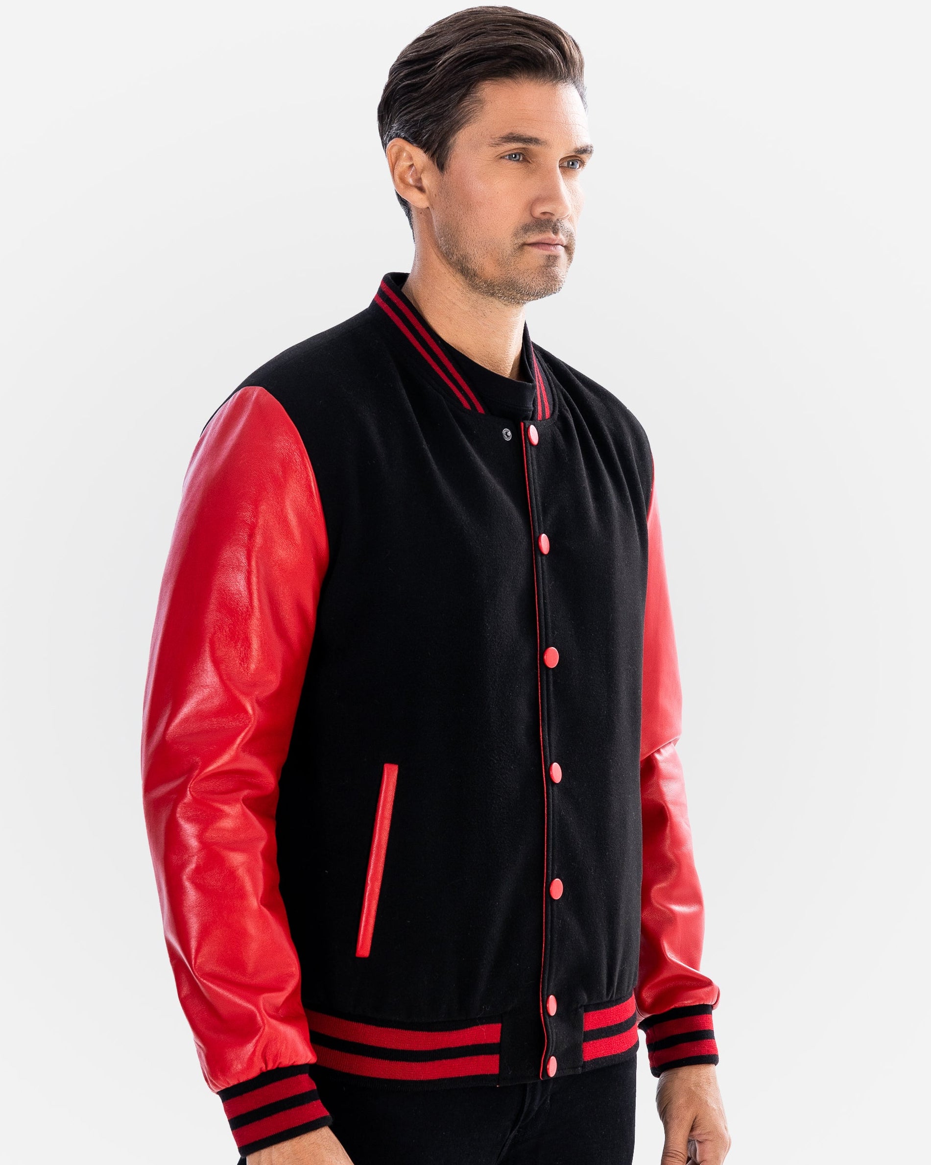Tommy Bomber Jacket With Leather Sleeves-thumbmail-6