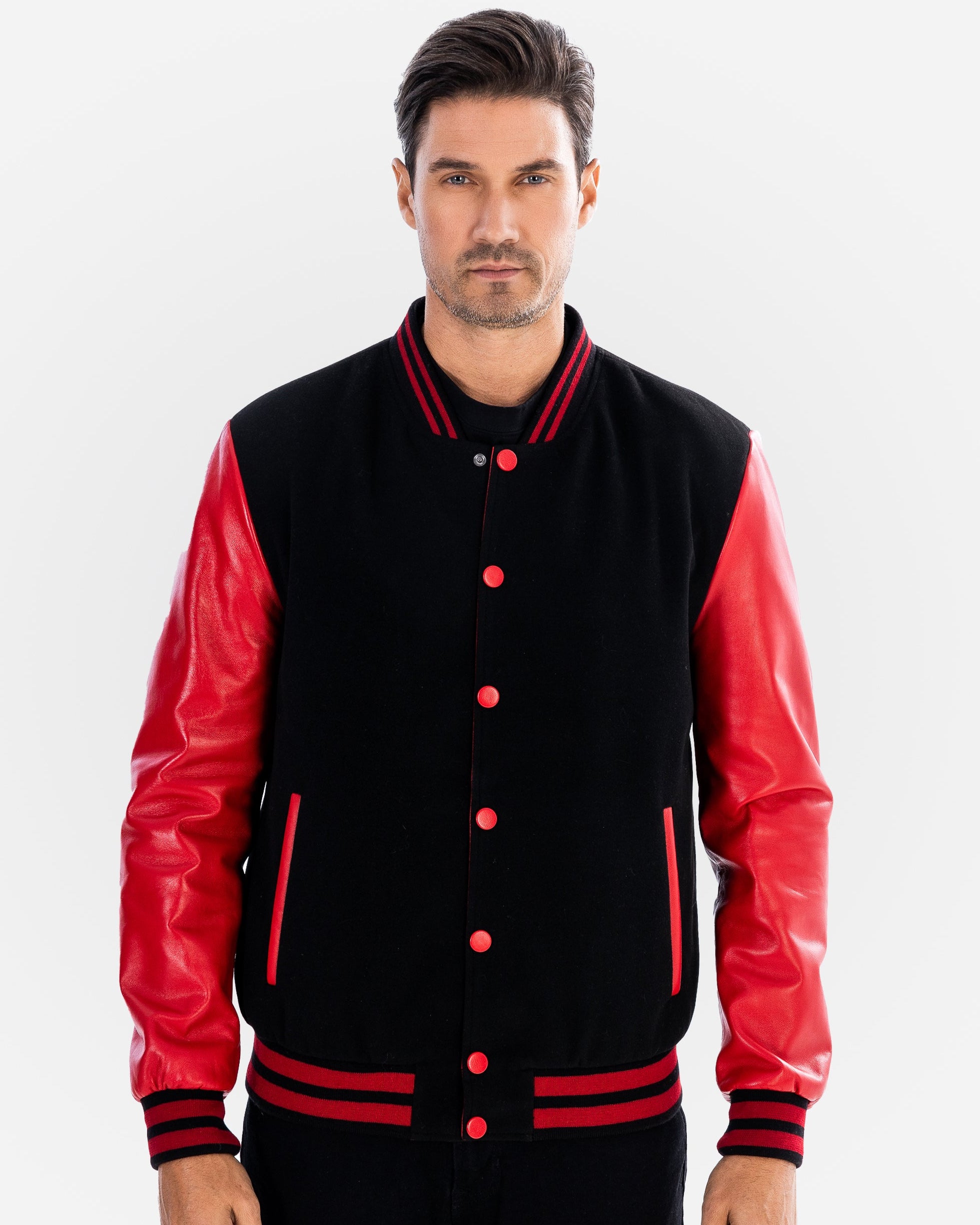 Tommy Bomber Jacket With Leather Sleeves-thumbmail-5