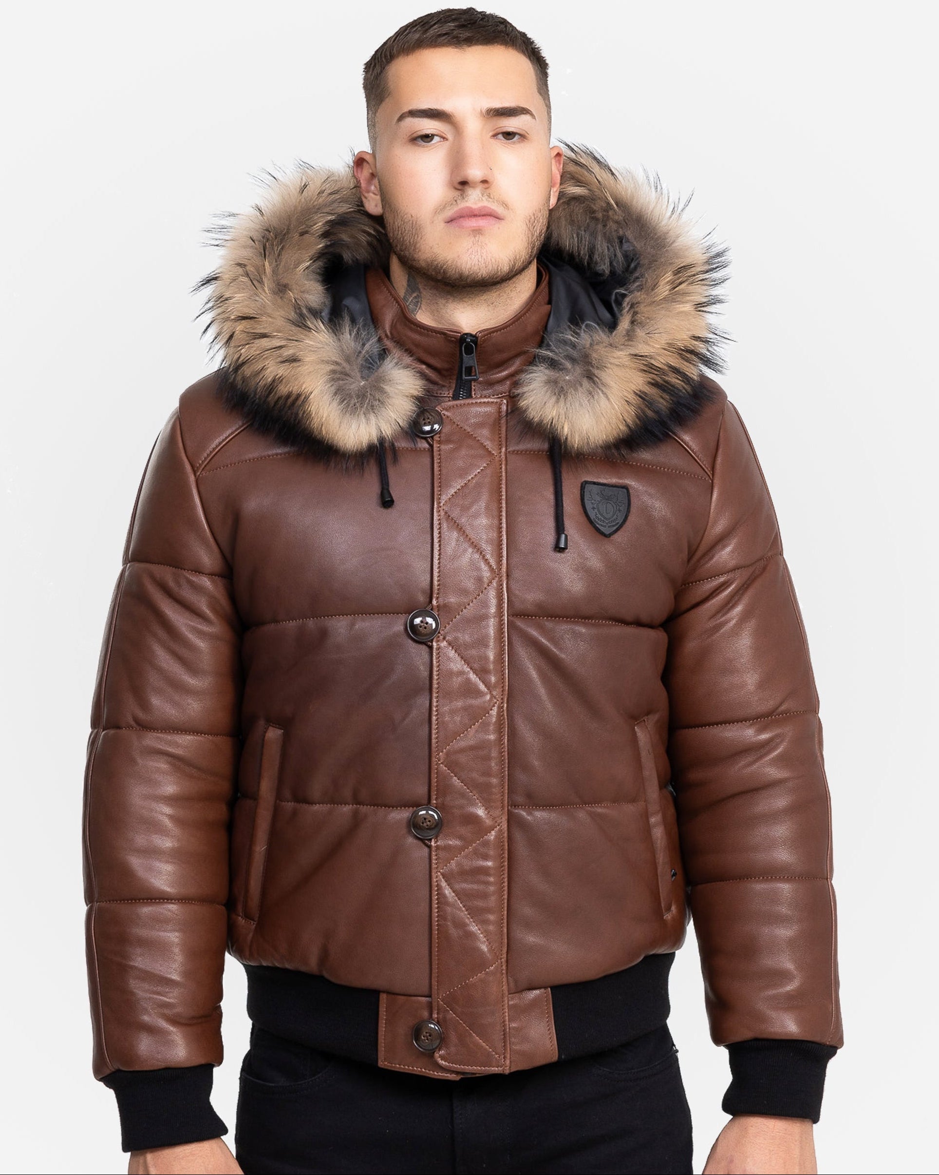 Arctic Men’s Winter Leather Coat With Natural Fur-thumbmail-10