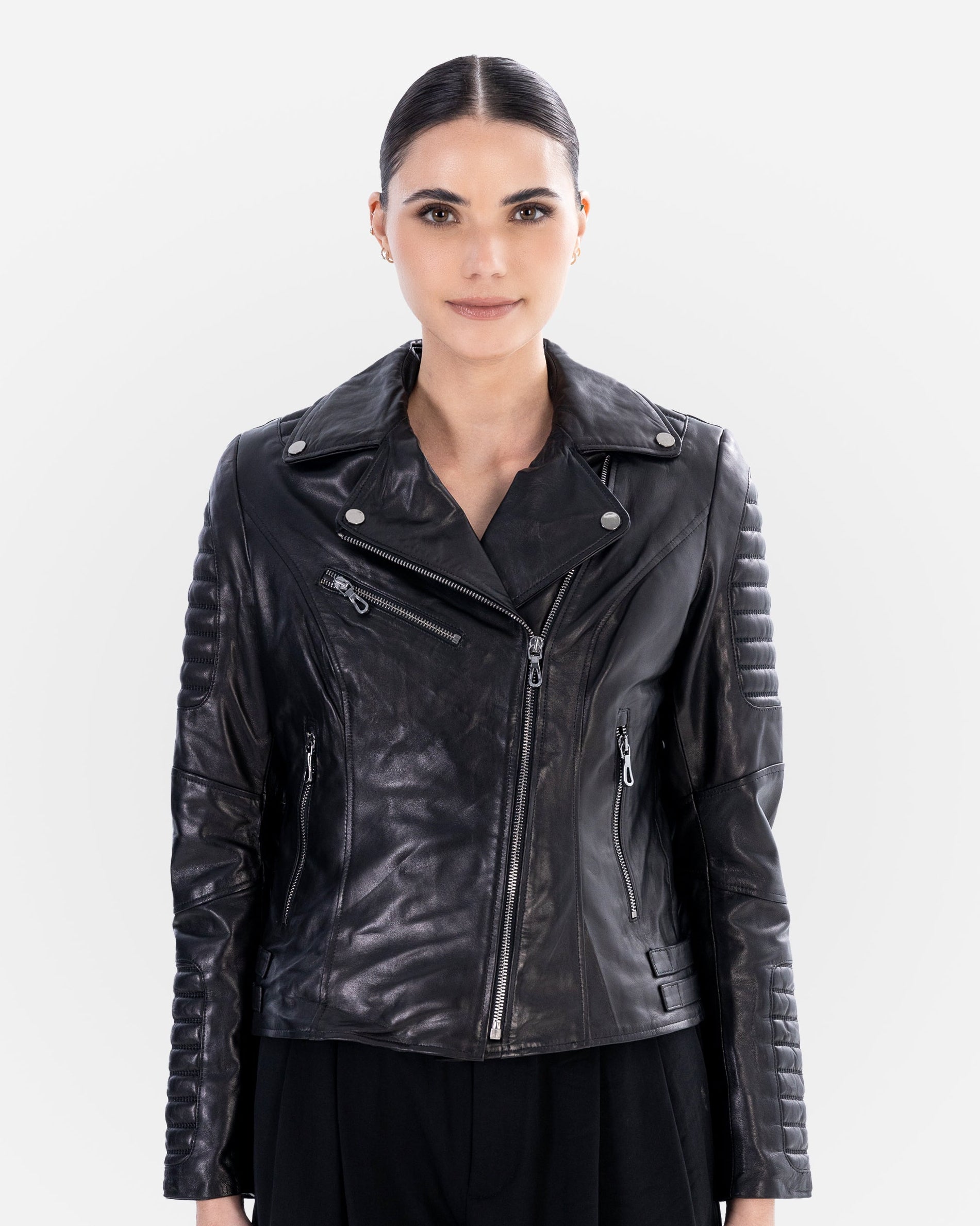 Veste de motard en cuir Stacy-thumbmail-2