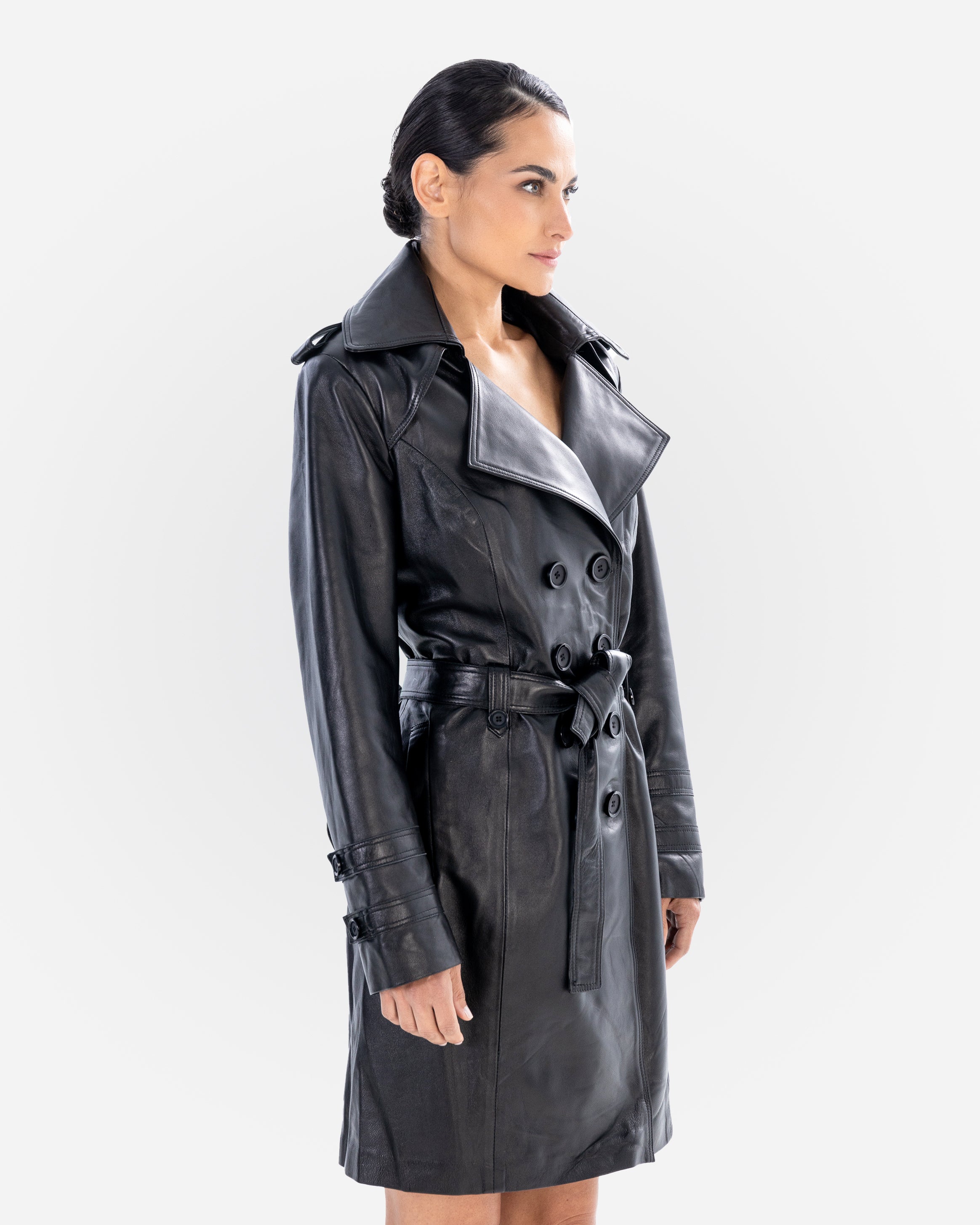 Trench-coat en cuir Lauren-thumbmail-3