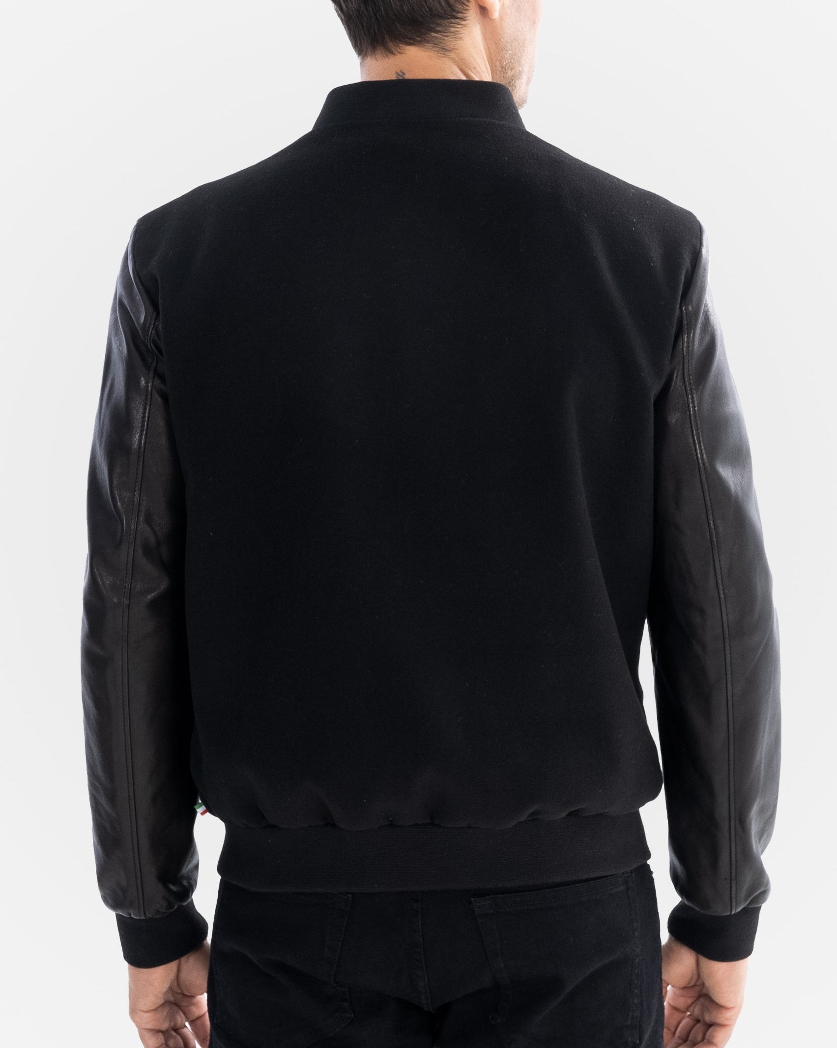 Tommy Bomber Jacket With Leather Sleeves-thumbmail-4