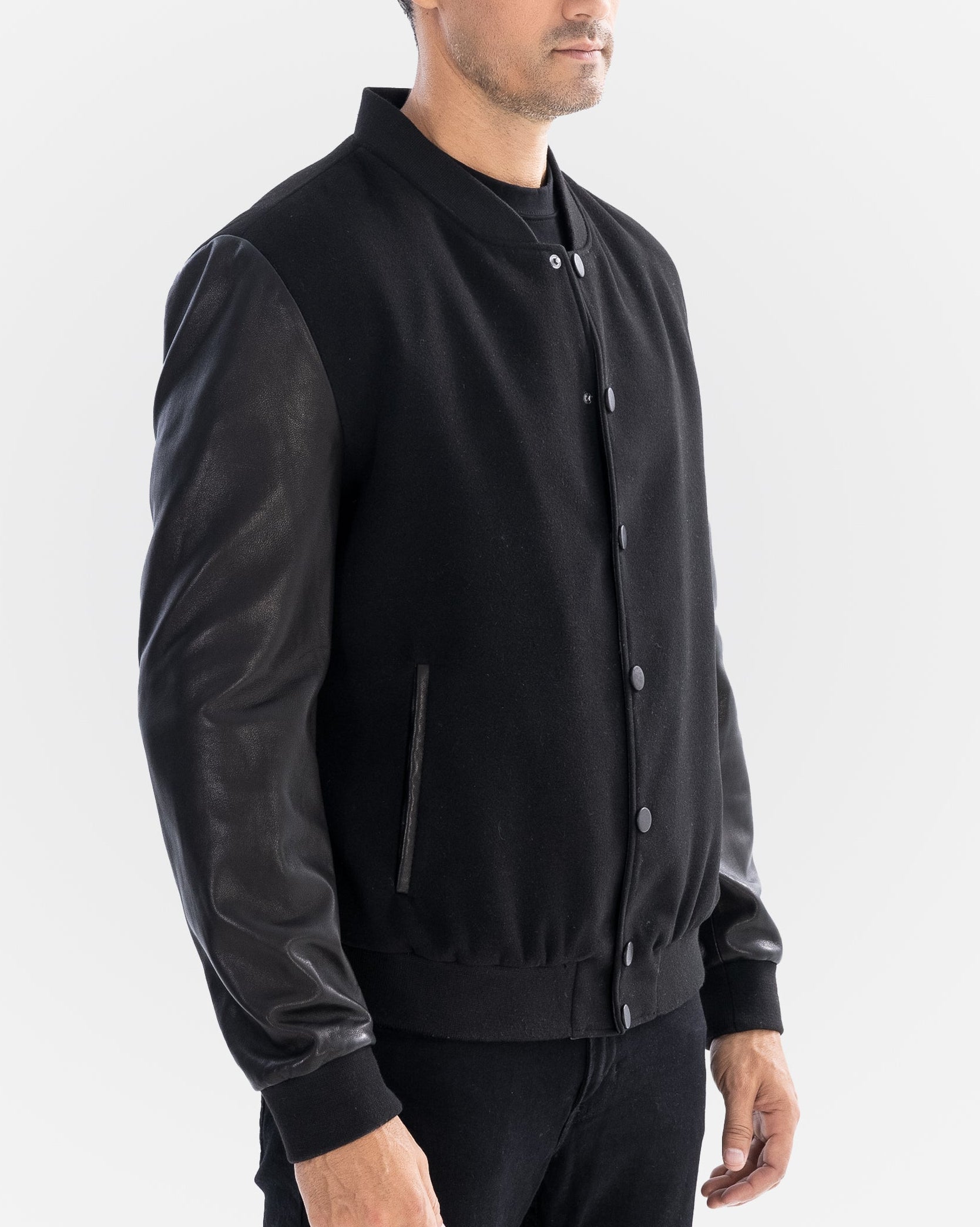 Tommy Bomber Jacket With Leather Sleeves-thumbmail-6