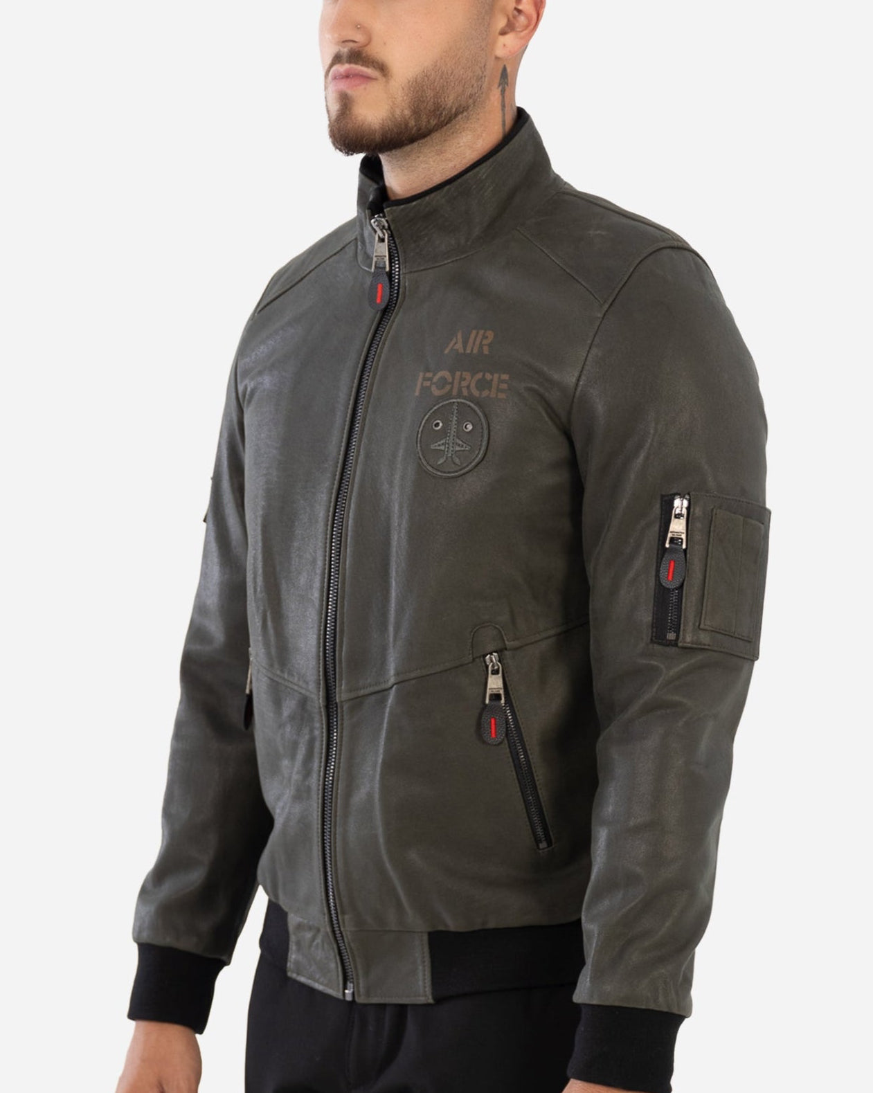 Cole Military Green Bomber Jacket-thumbmail-2