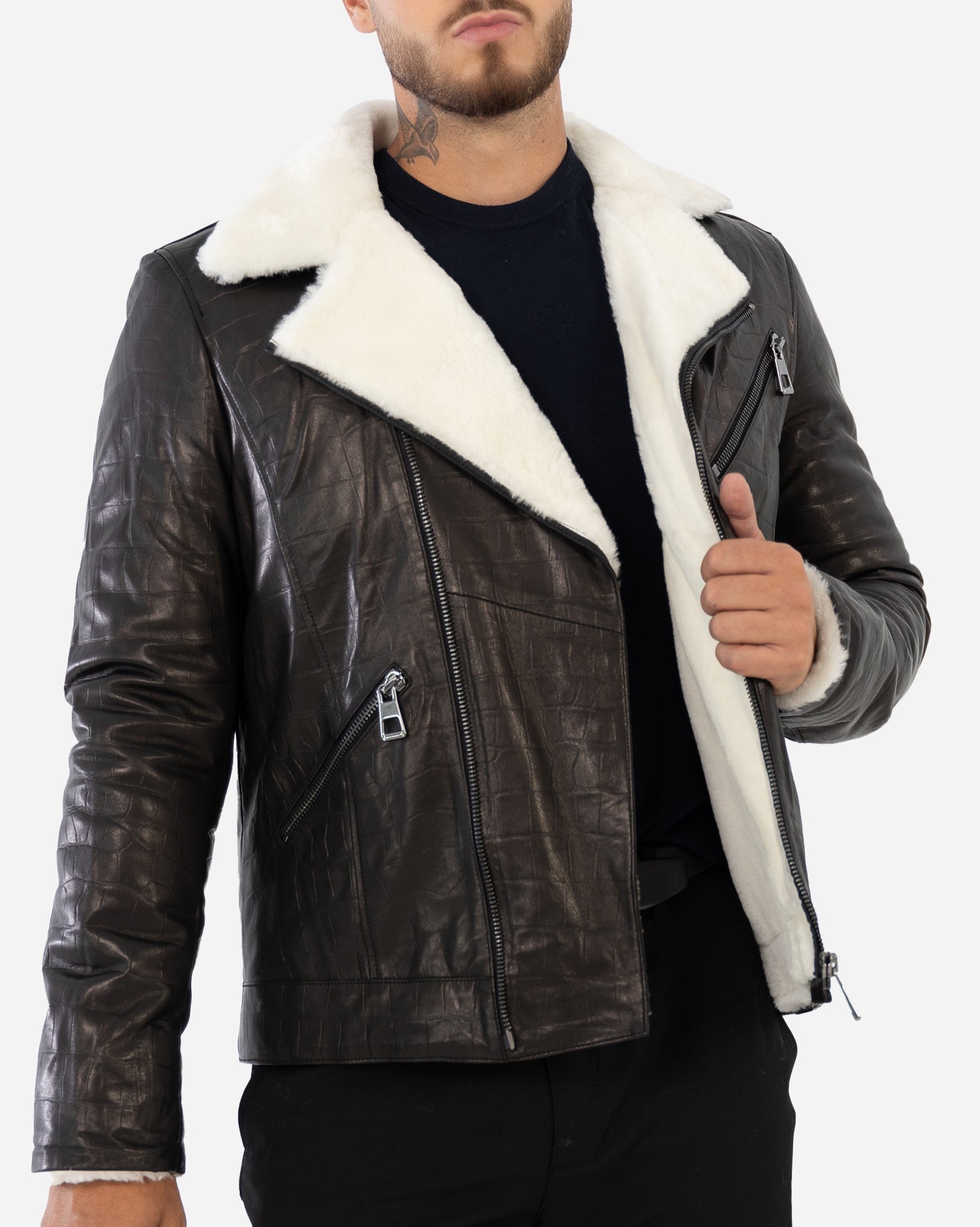 RIVER  Genuine Shearling Jacket-thumbmail-3