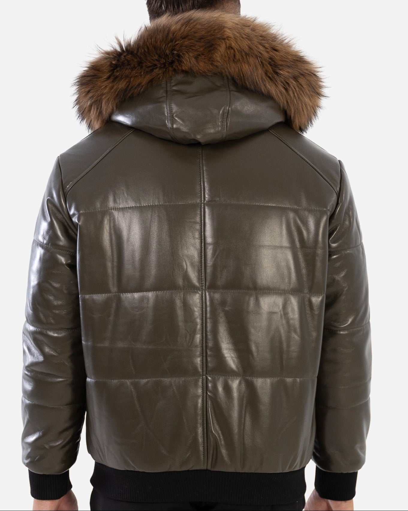 Arctic Men’s Winter Leather Coat With Silver Fox Fur-thumbmail-8