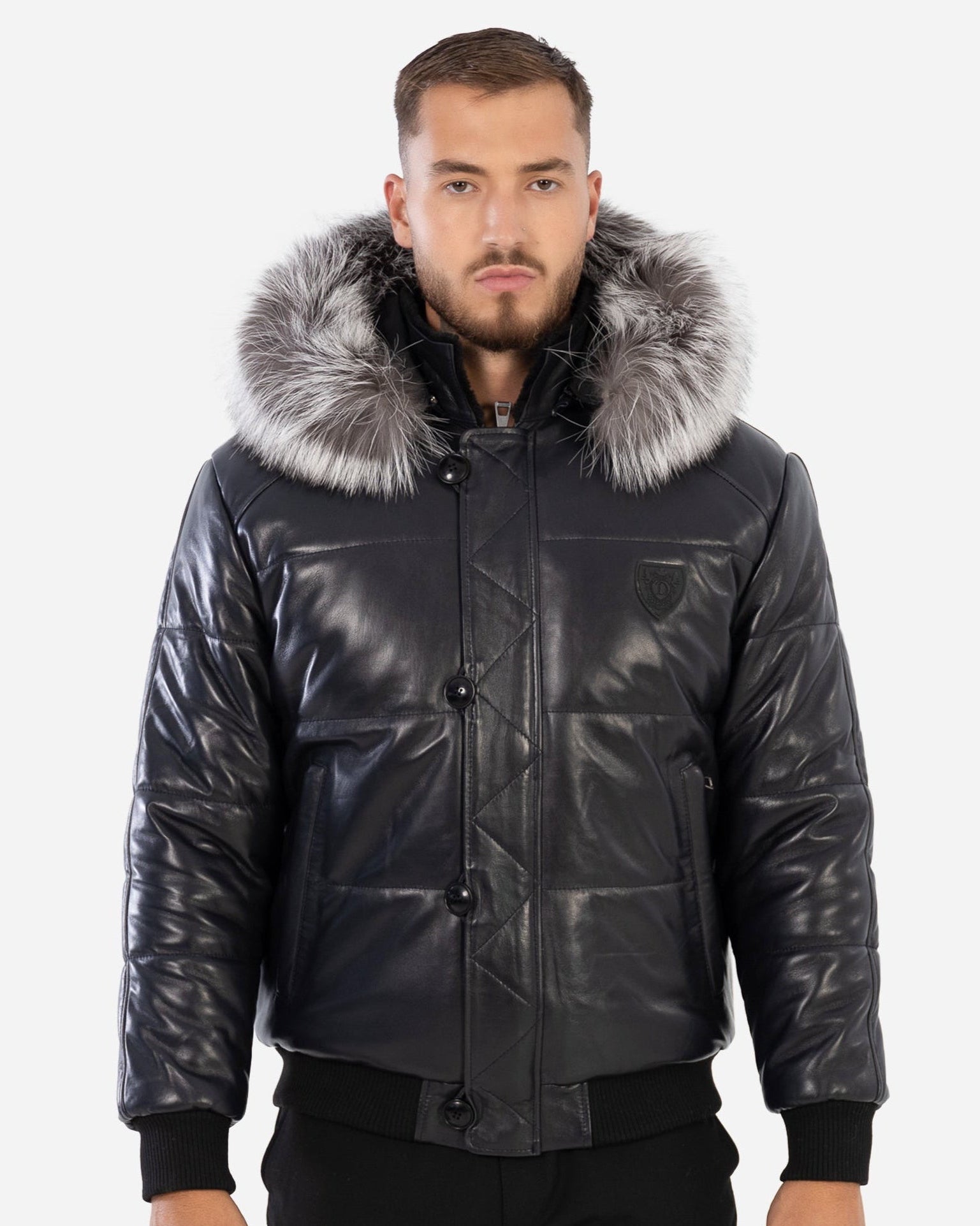 Arctic Men’s Winter Leather Coat With Natural Fur-thumbmail-6