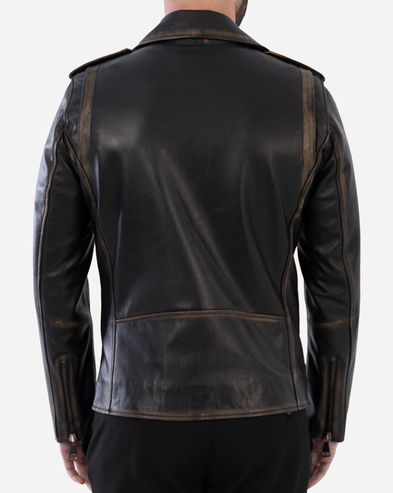 BIKER JACKET IN VINTAGE GRAINED LAMBSKIN-thumbmail-2