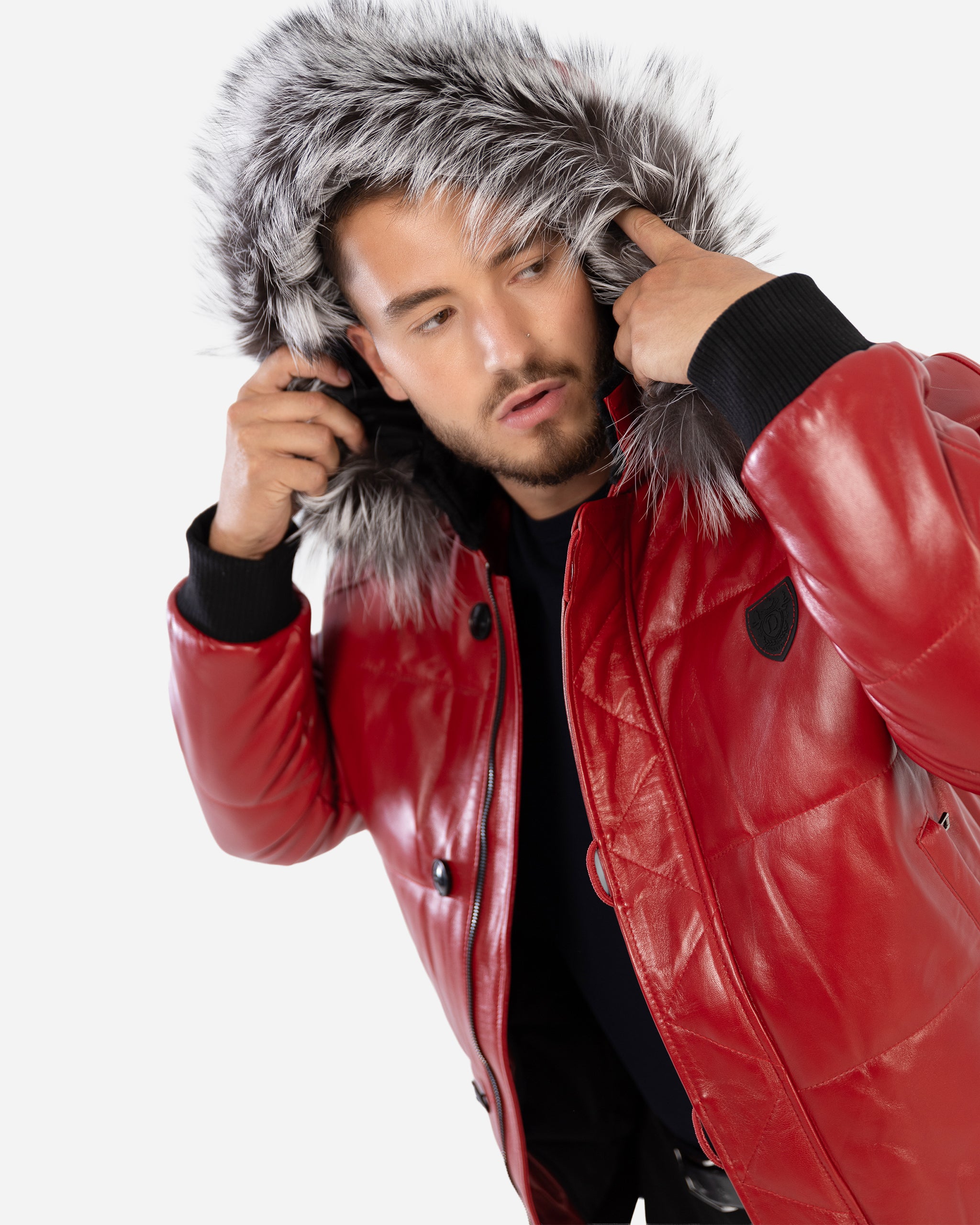 Arctic Men’s Winter Leather Coat With Natural Fur-thumbmail-9