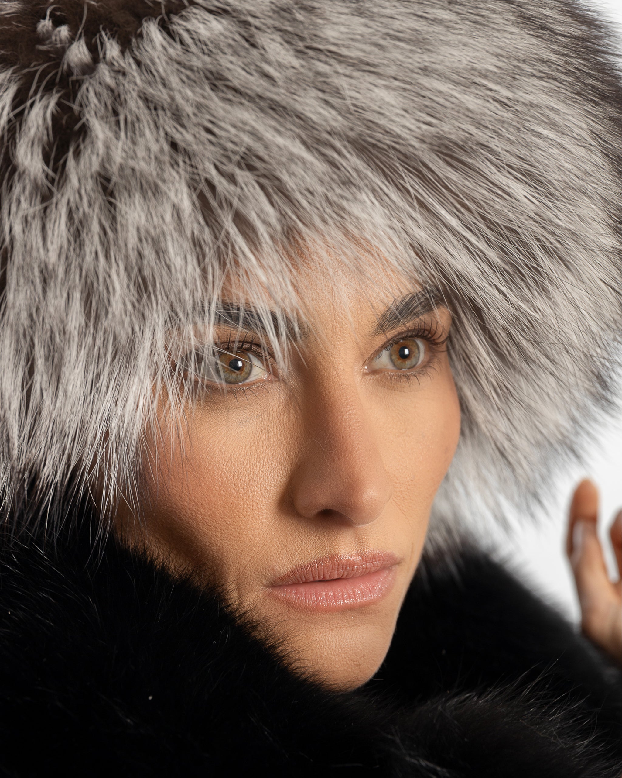 Silver Fox Fur Leather Hat-thumbmail-4