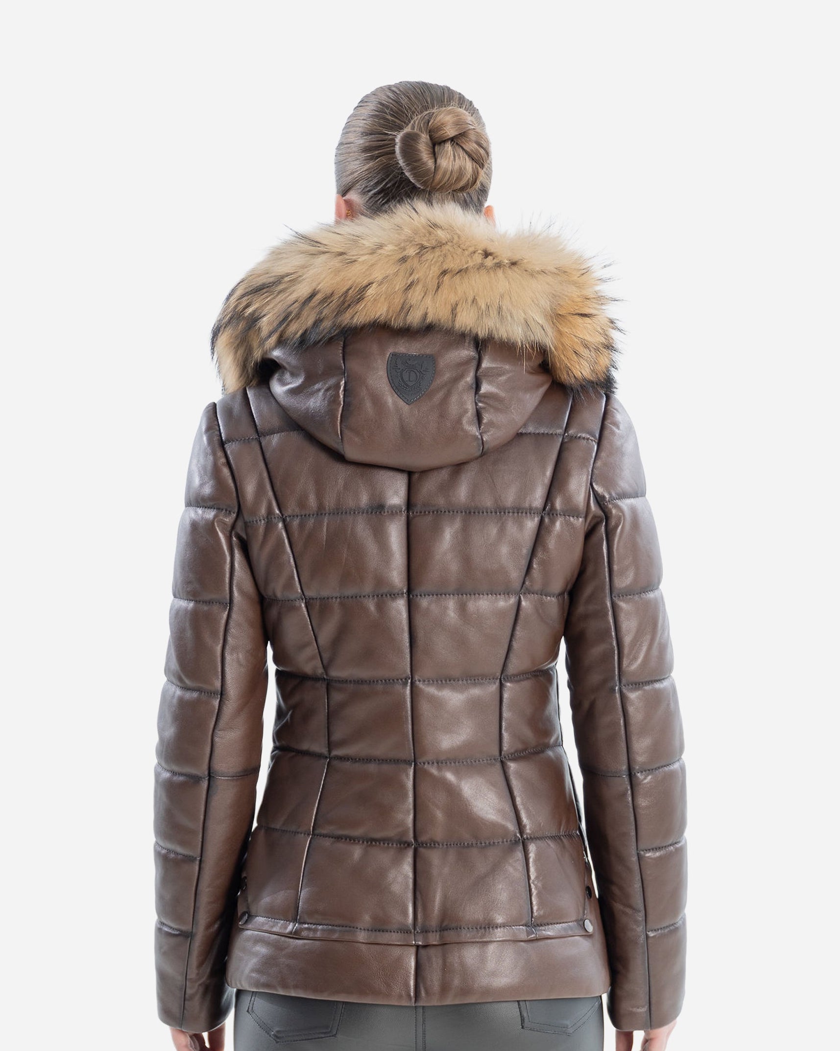Lyanna Puffer  Leather Jacket-thumbmail-3