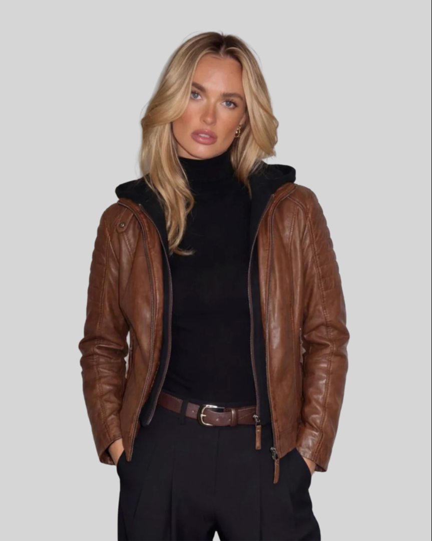 REBECCA BIKER LEATHER JACKET