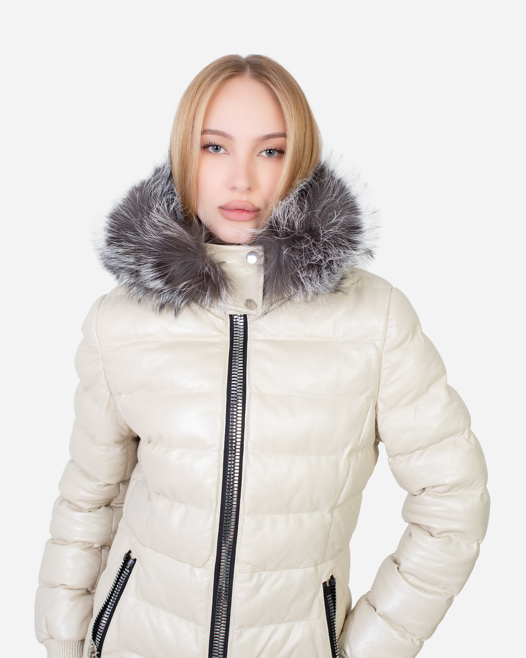 Leslie Leather Parka – Silver Fox-thumbmail-11