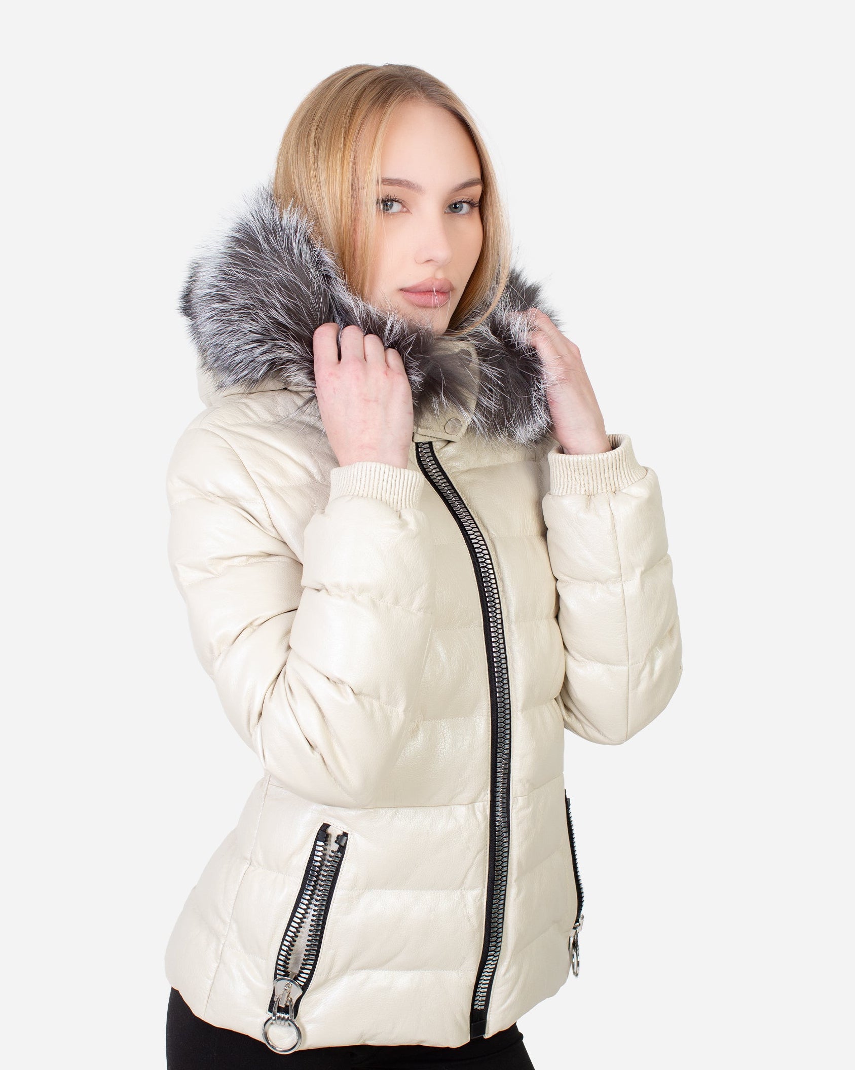 Leslie Leather Parka – Silver Fox-thumbmail-10