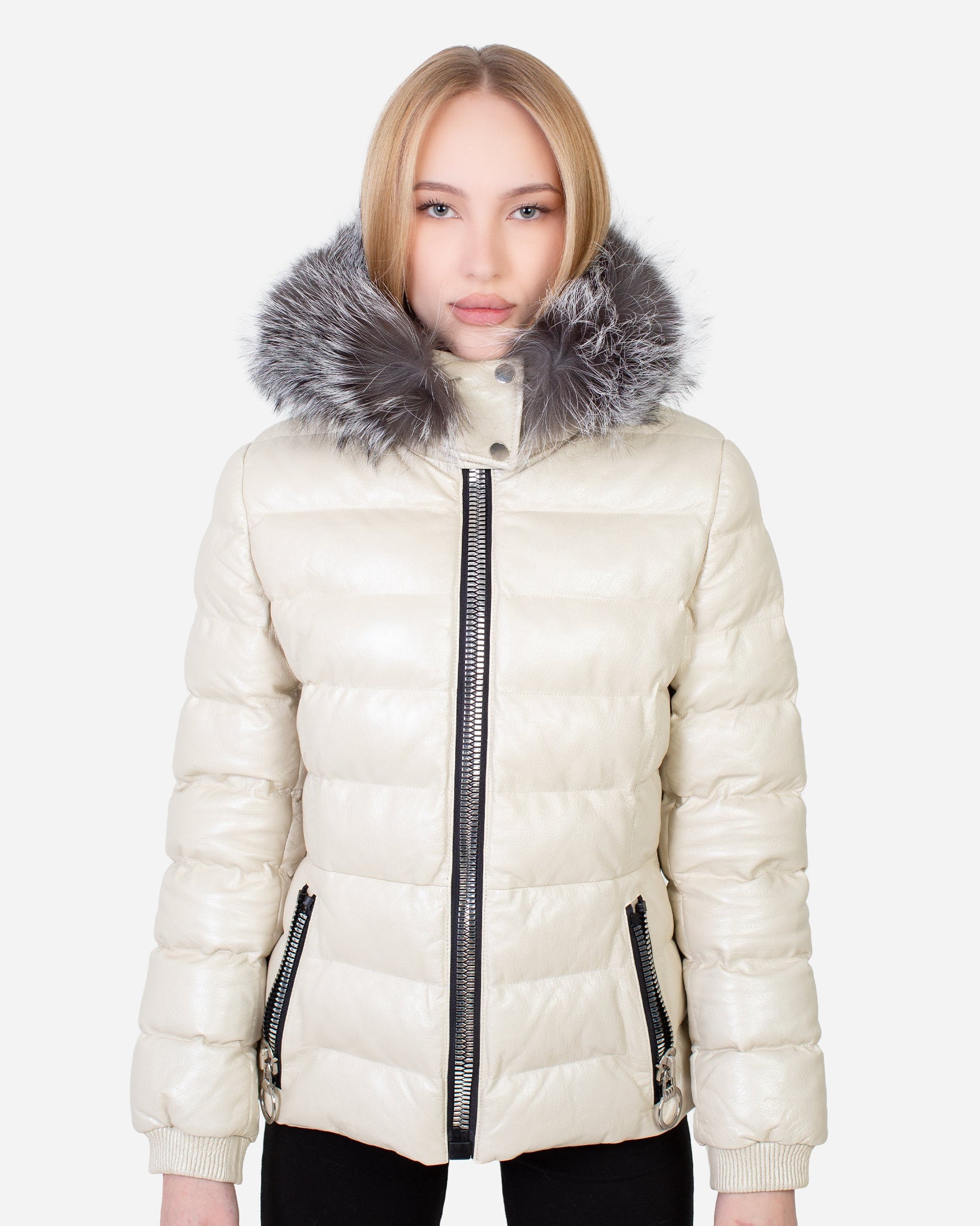 Leslie Leather Parka – Silver Fox-thumbmail-9