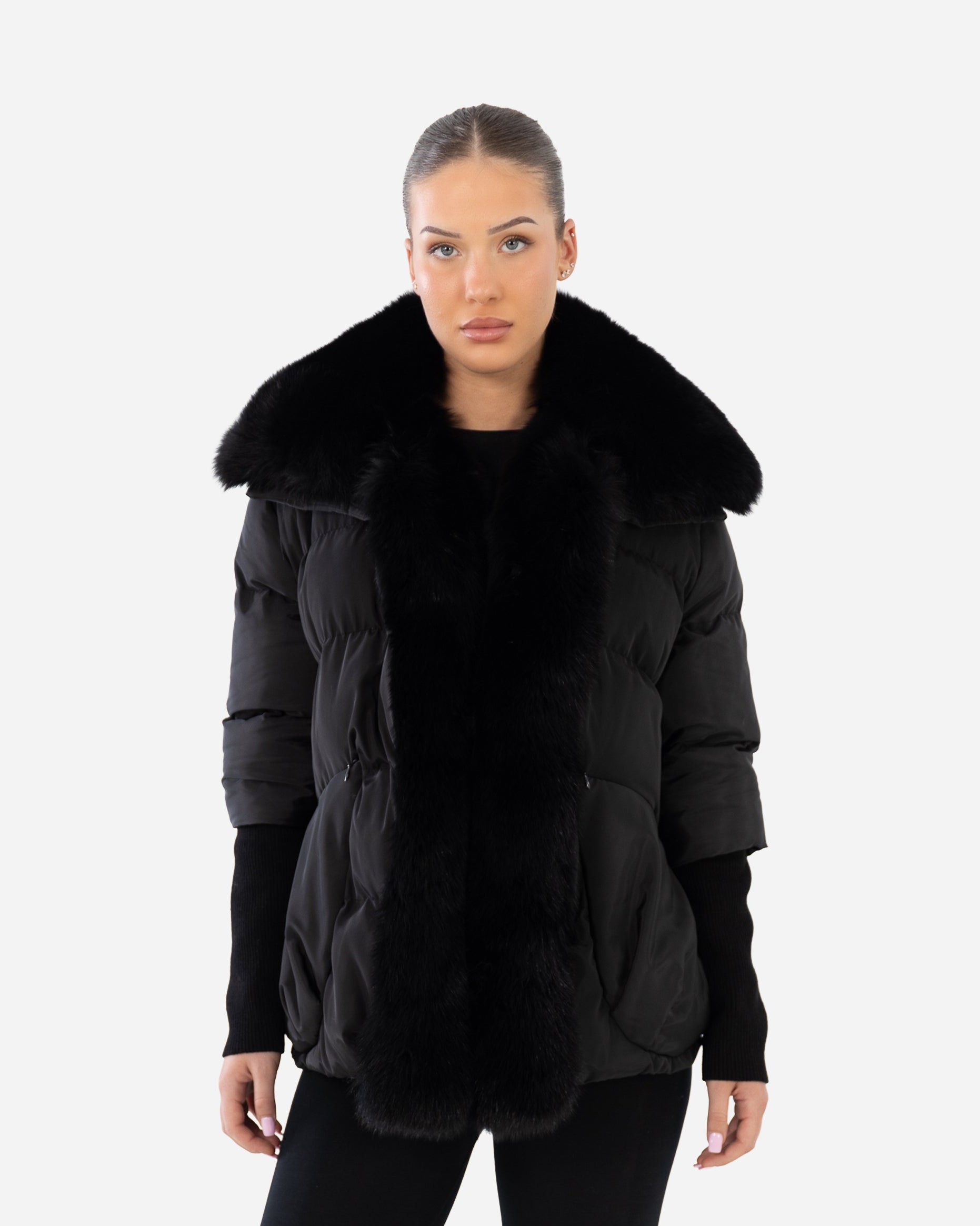 Kelly Down Pufffer -BLACK FOX-thumbmail-5