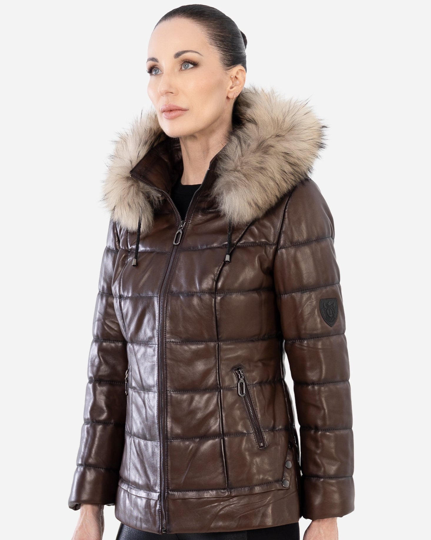 LYANNA Leather Puffer Jacket-thumbmail-9