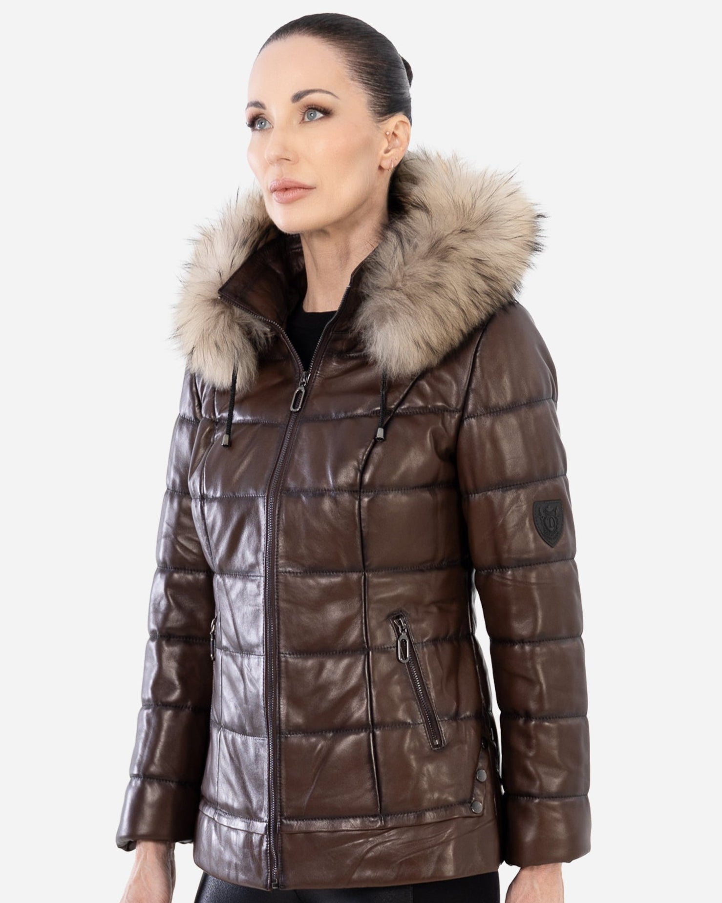 LYANNA Leather Puffer Jacket-thumbmail-10