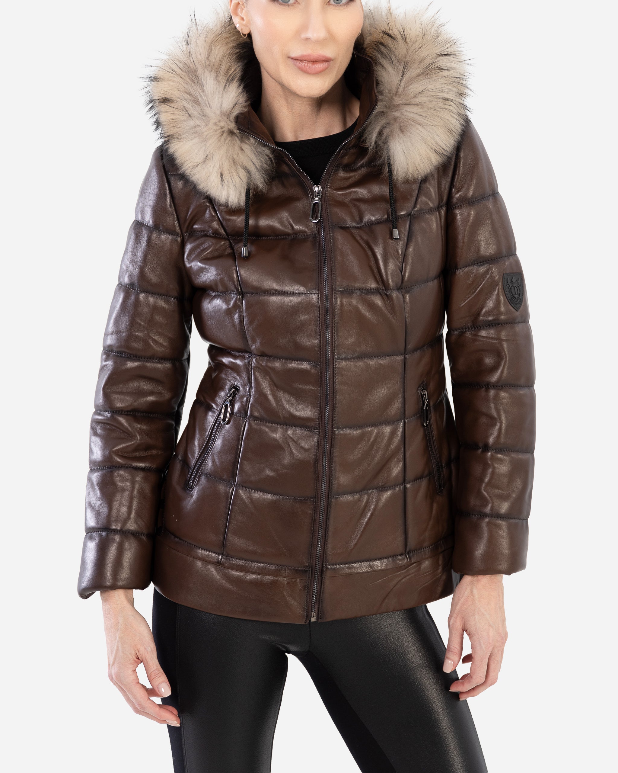 LYANNA Leather Puffer Jacket-thumbmail-12