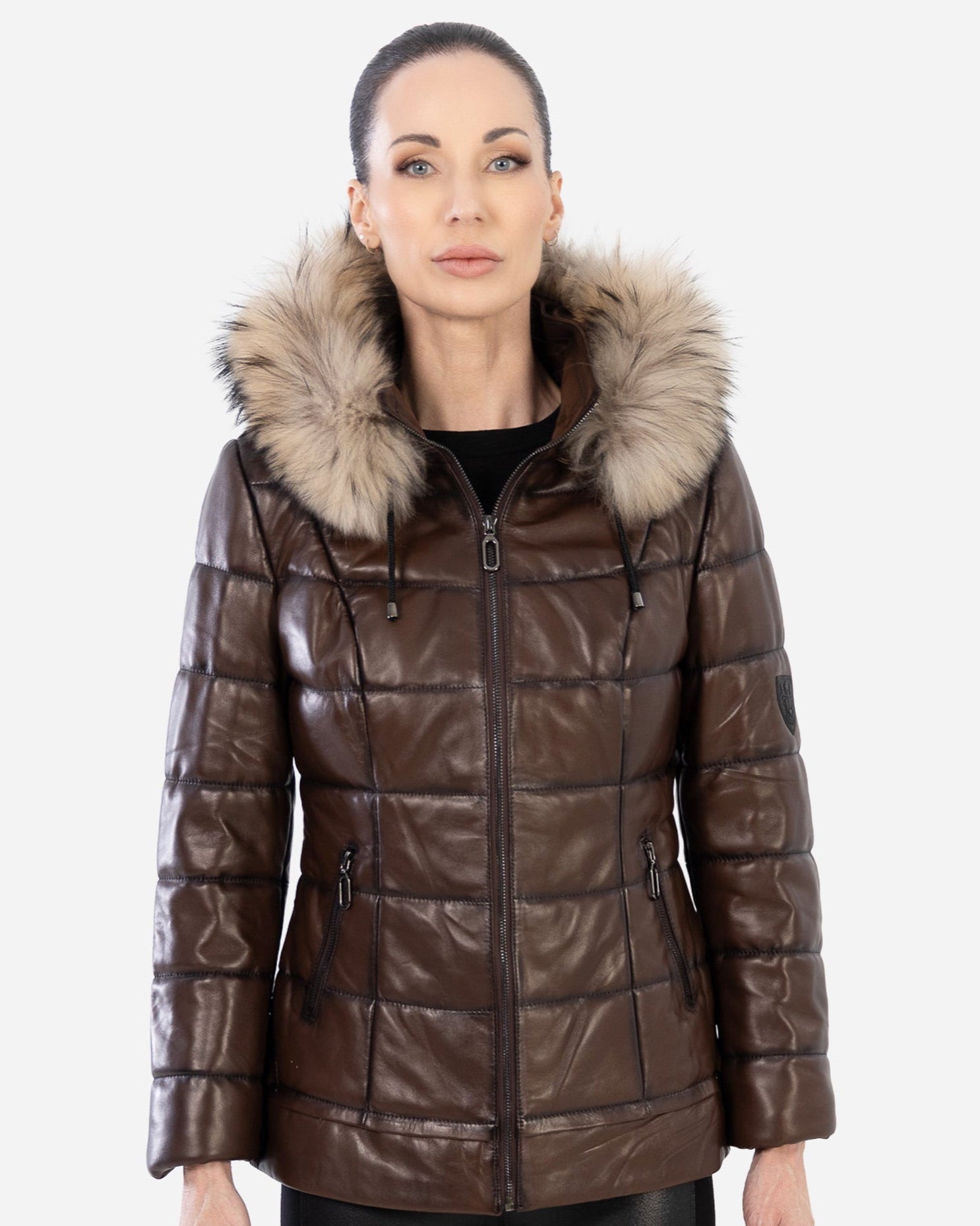 LYANNA Leather Puffer Jacket-thumbmail-8