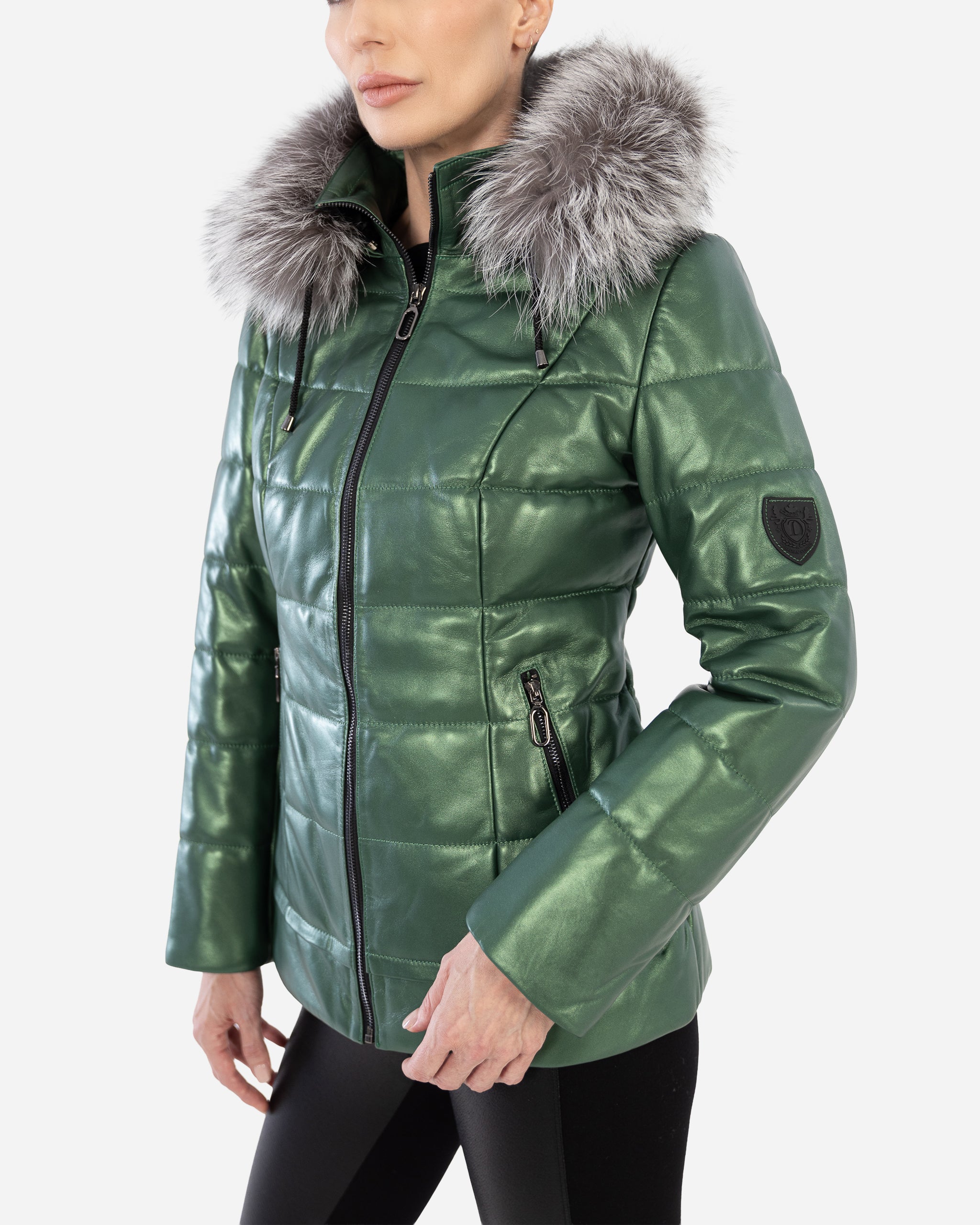 LYANNA Leather Puffer Jacket-thumbmail-3