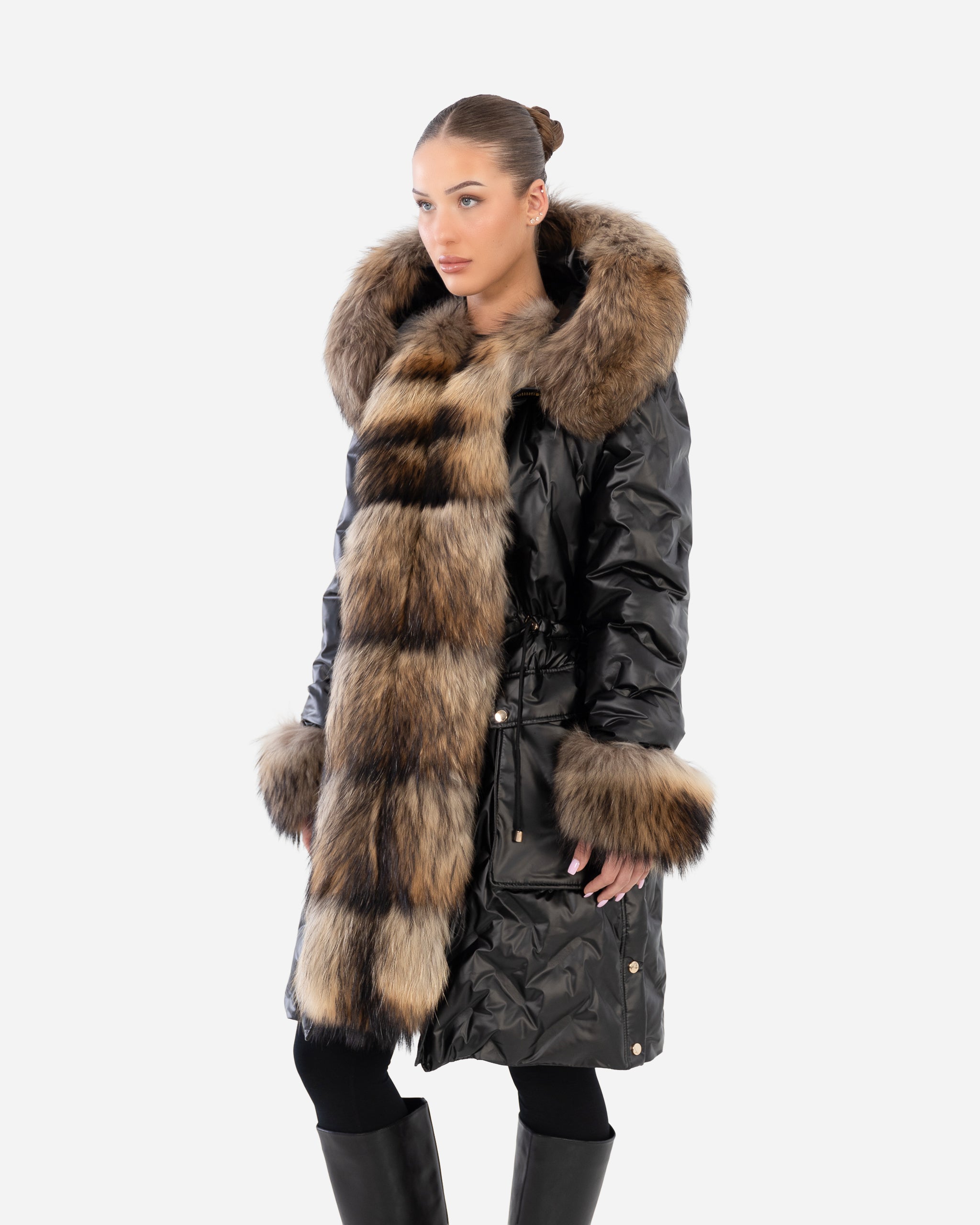 Lexi Women's Down Puffer with Removable Natural Fur-thumbmail-8