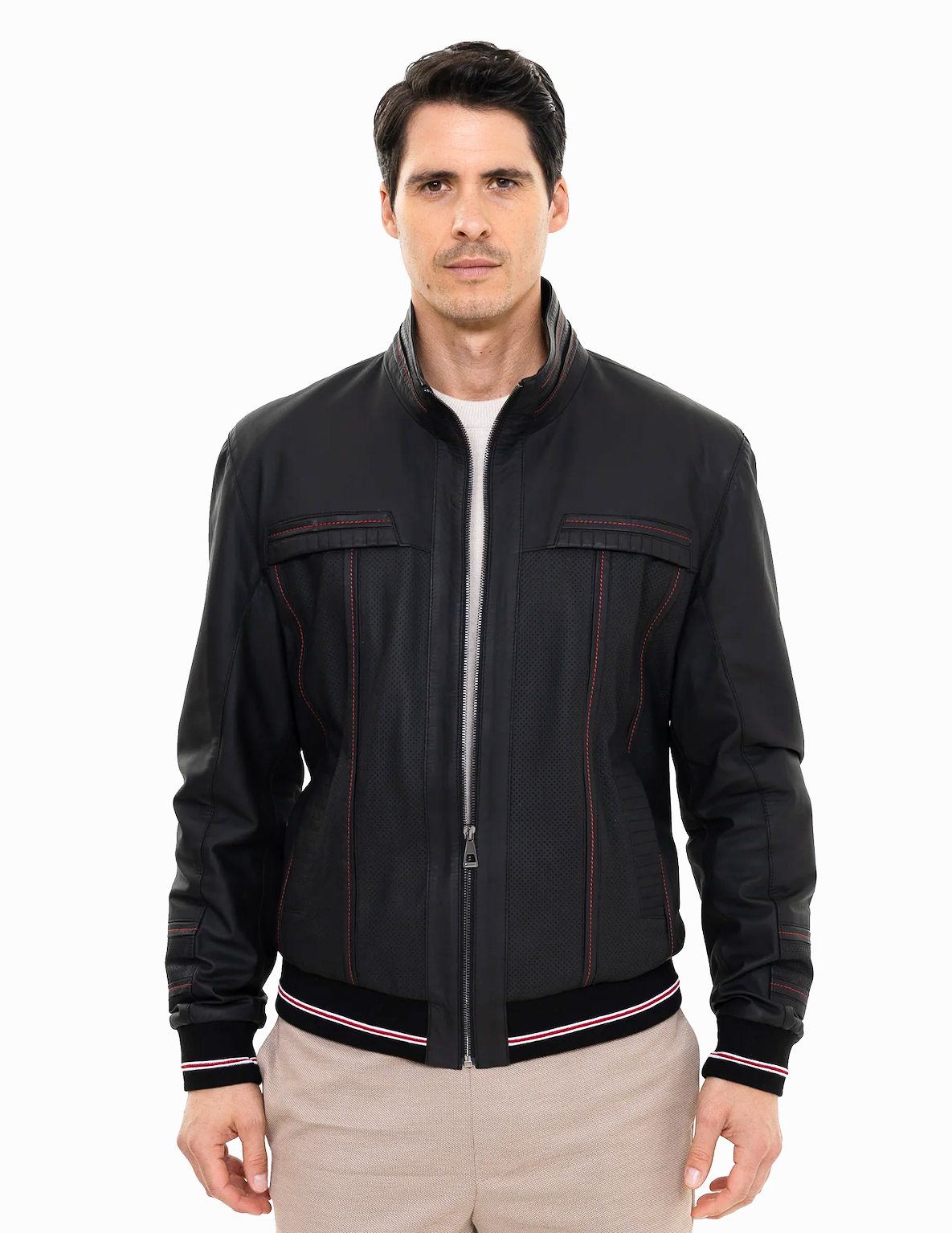 Roberto Leather Bomber Jacket-thumbmail-4