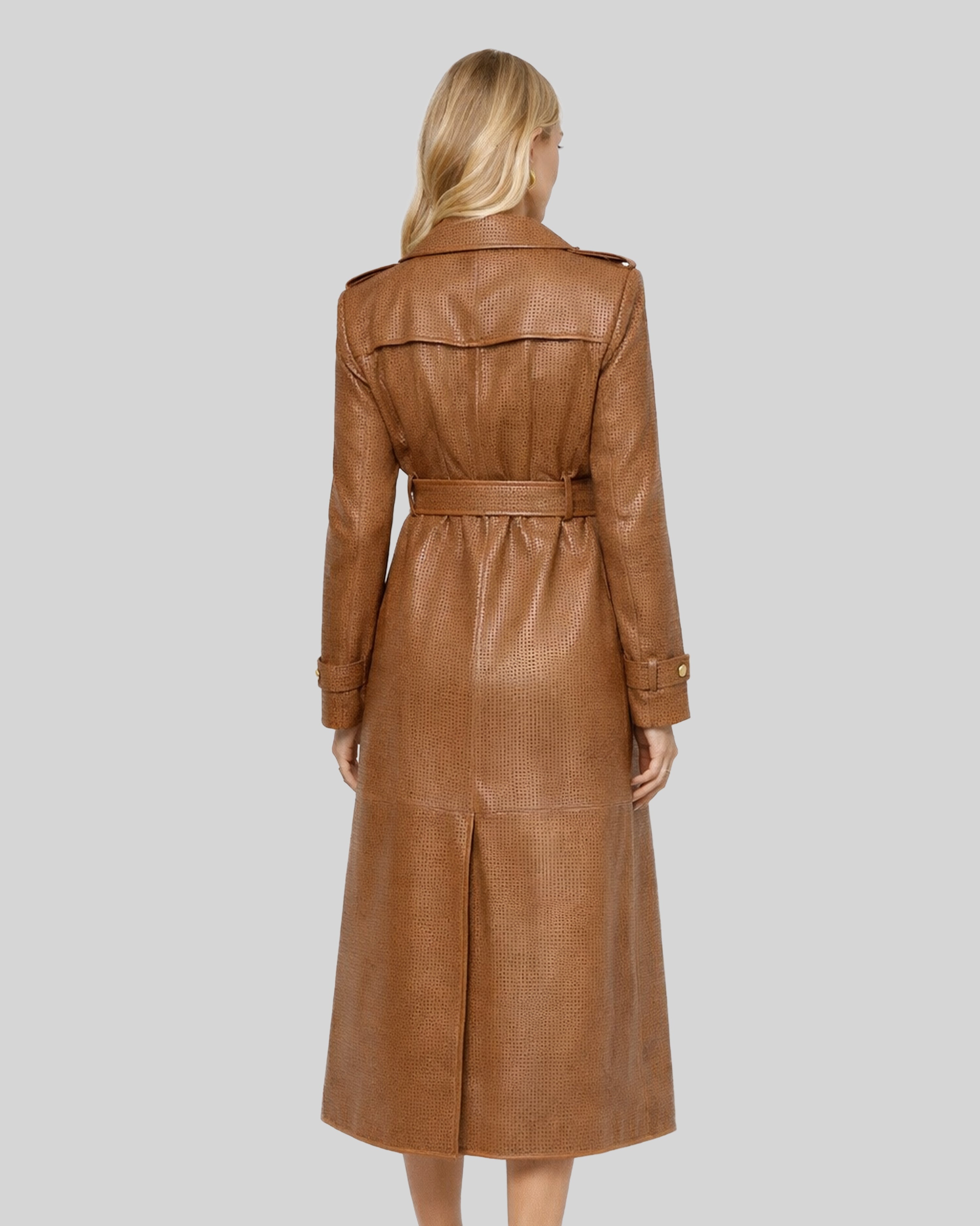 ALISHA  Leather Trench Coat-thumbmail-3