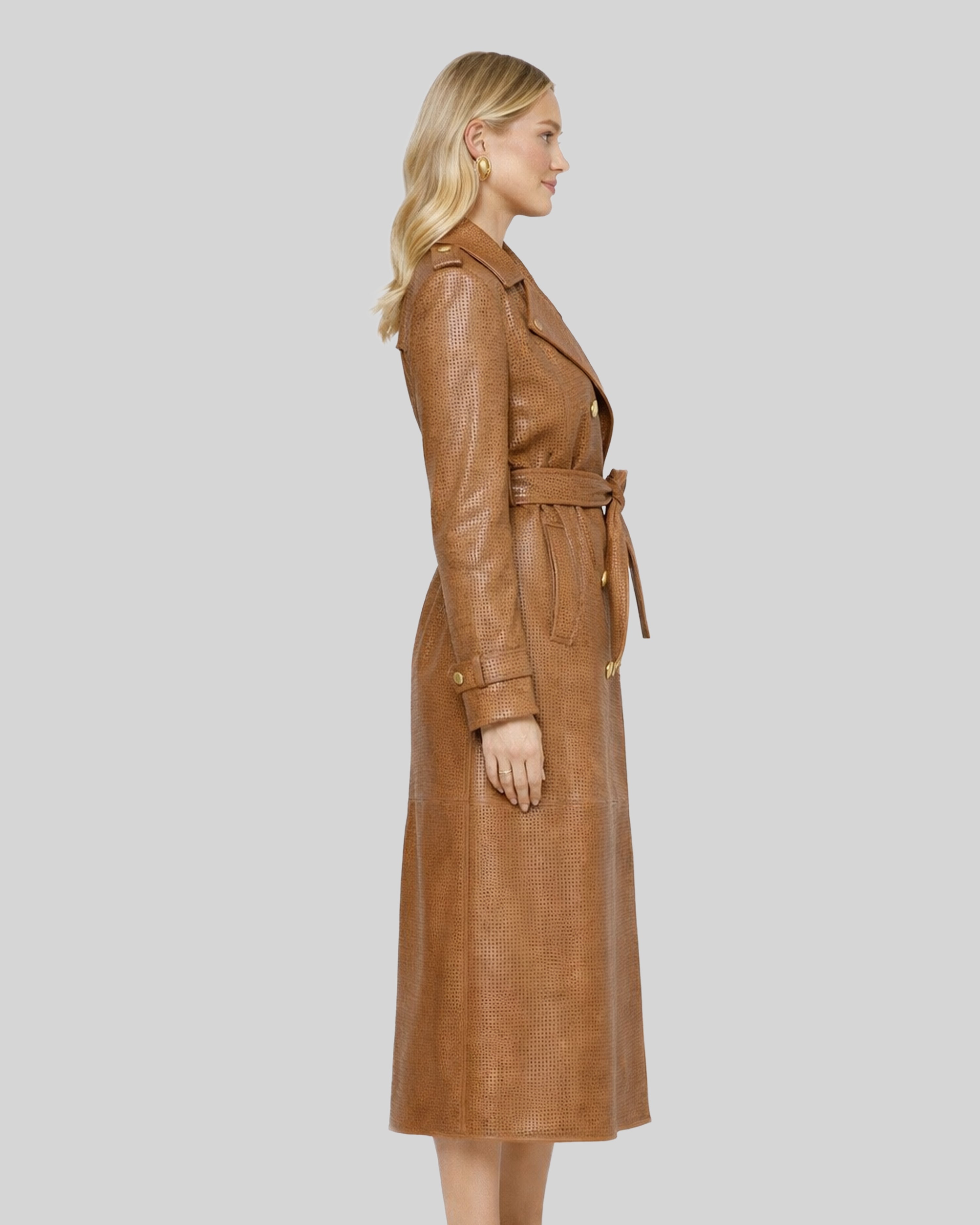 ALISHA  Leather Trench Coat-thumbmail-2