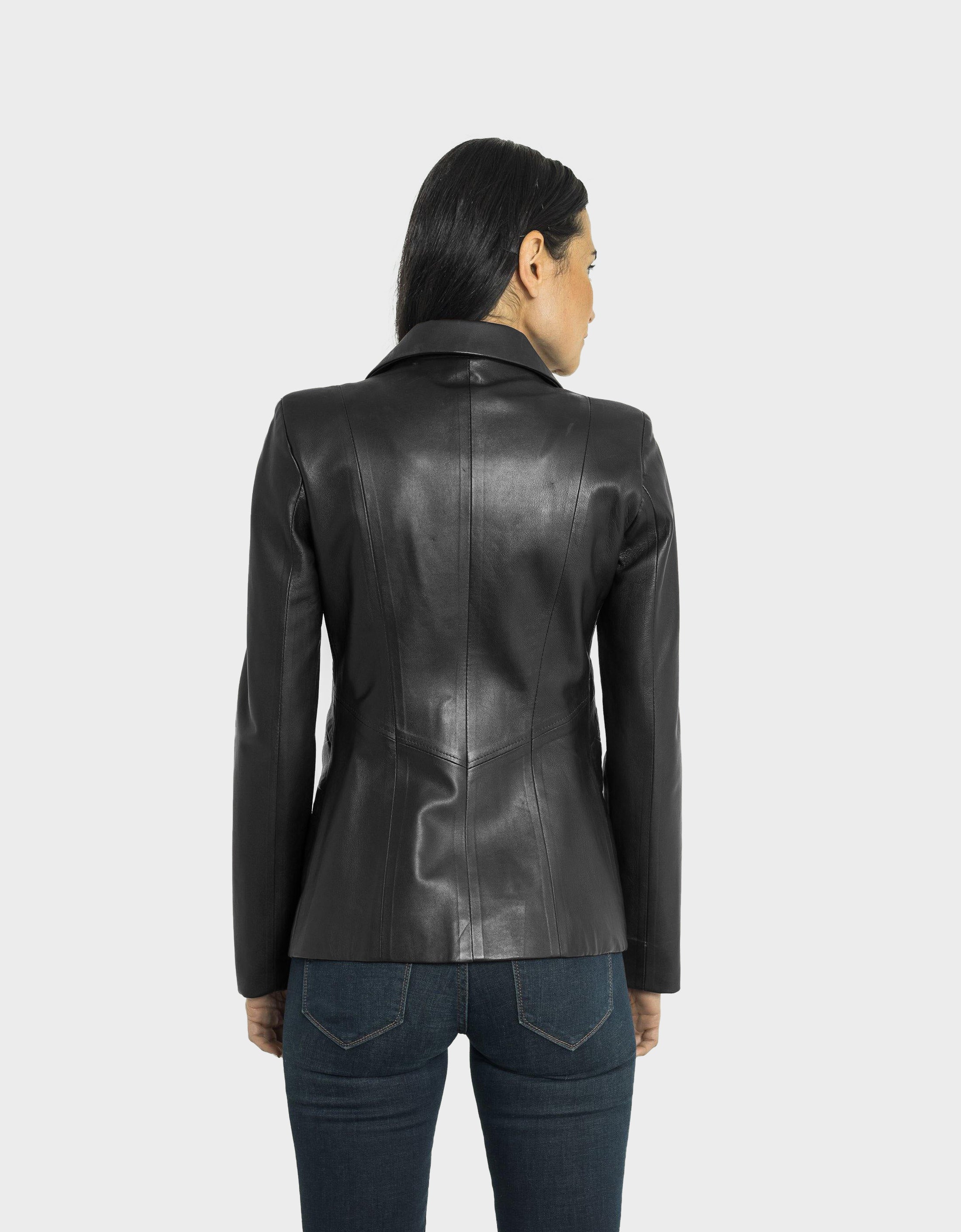 Blazer en cuir Daniela-thumbmail-4
