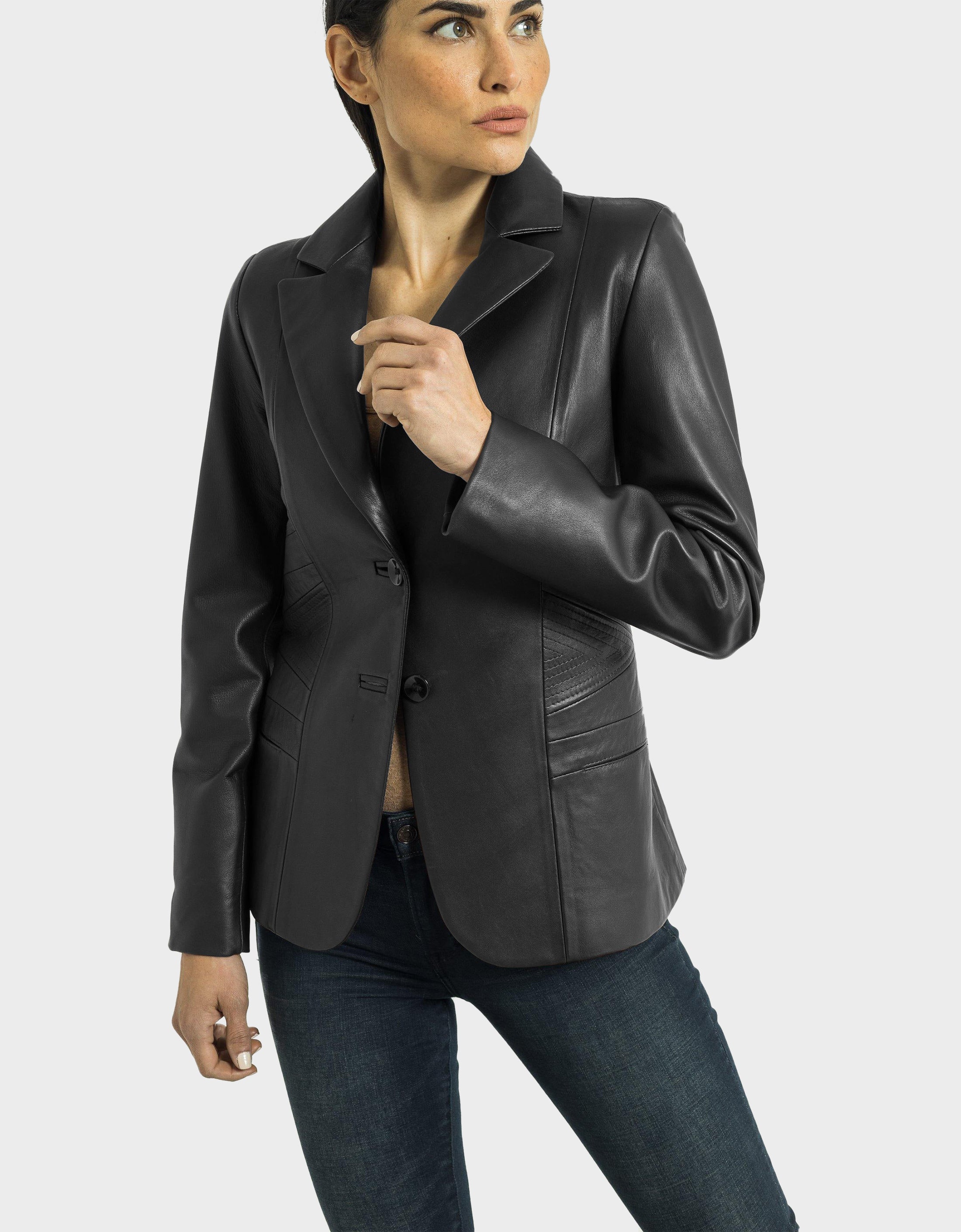 Blazer en cuir Daniela-thumbmail-5