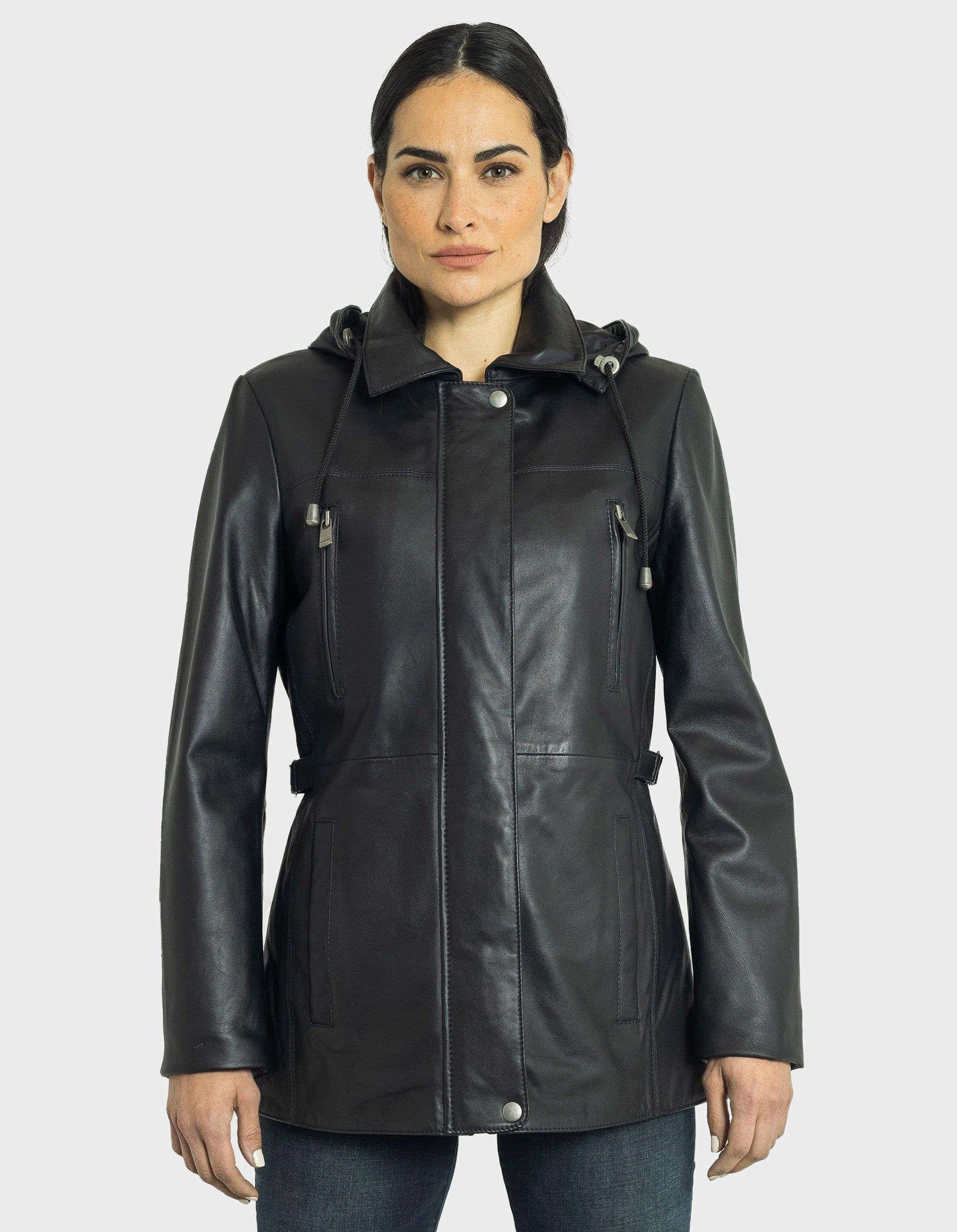 Veste en cuir Sandra